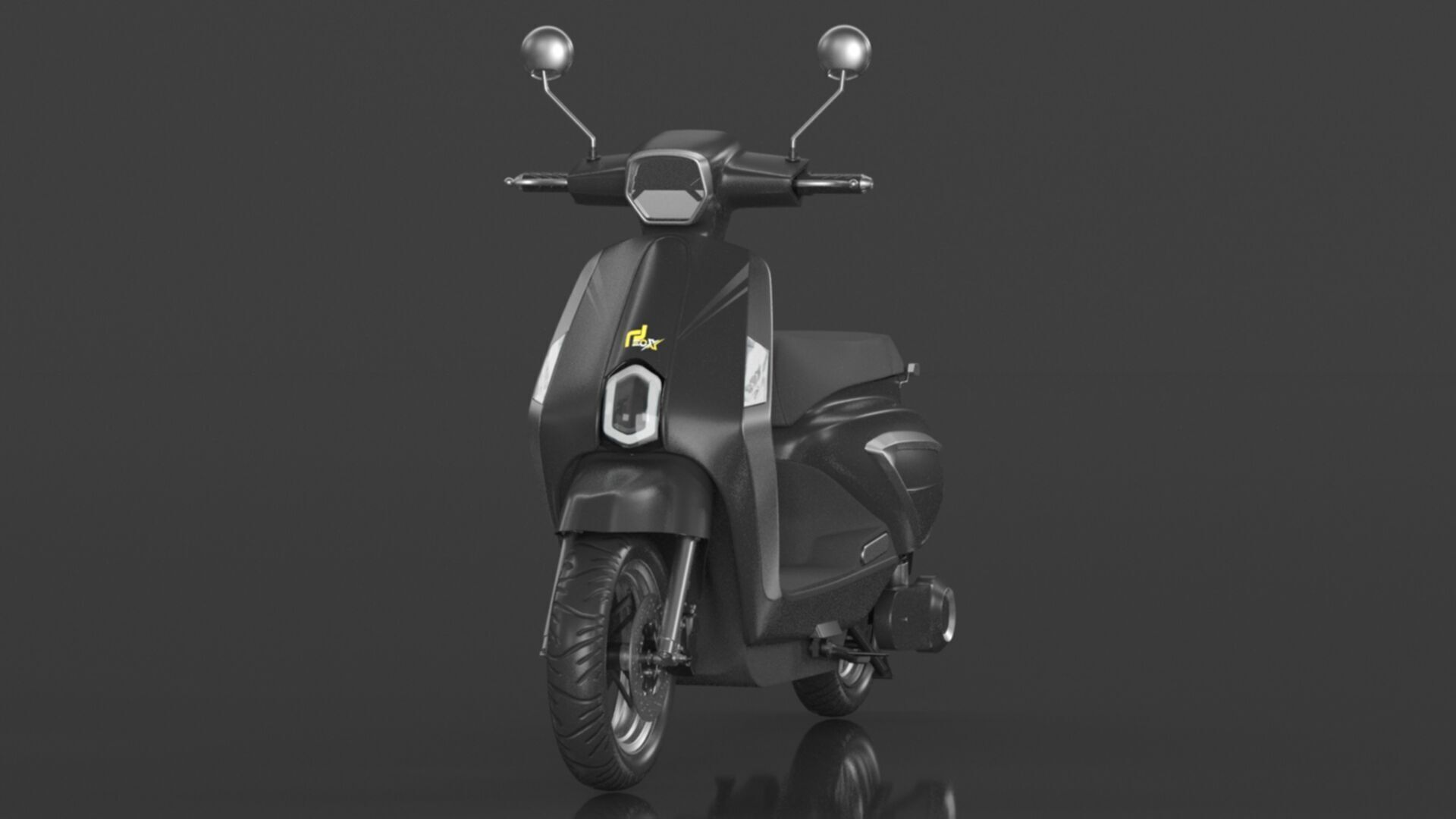  Vespa Electric Scooter Electric Motorcycle Ebike 1000W Low-poly 3D model_14