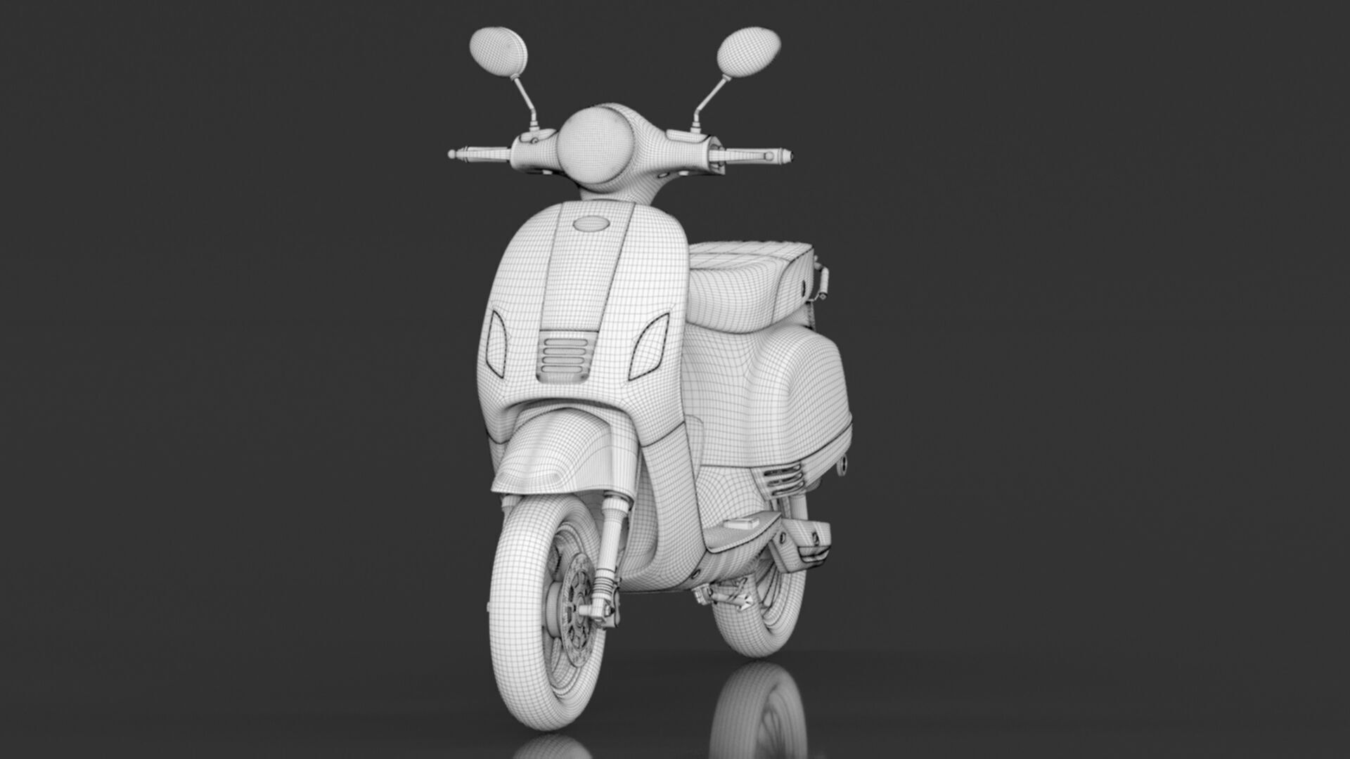 Kinetic Green Zing High Speed Electric Scooter With Charger Low-poly 3D model_31