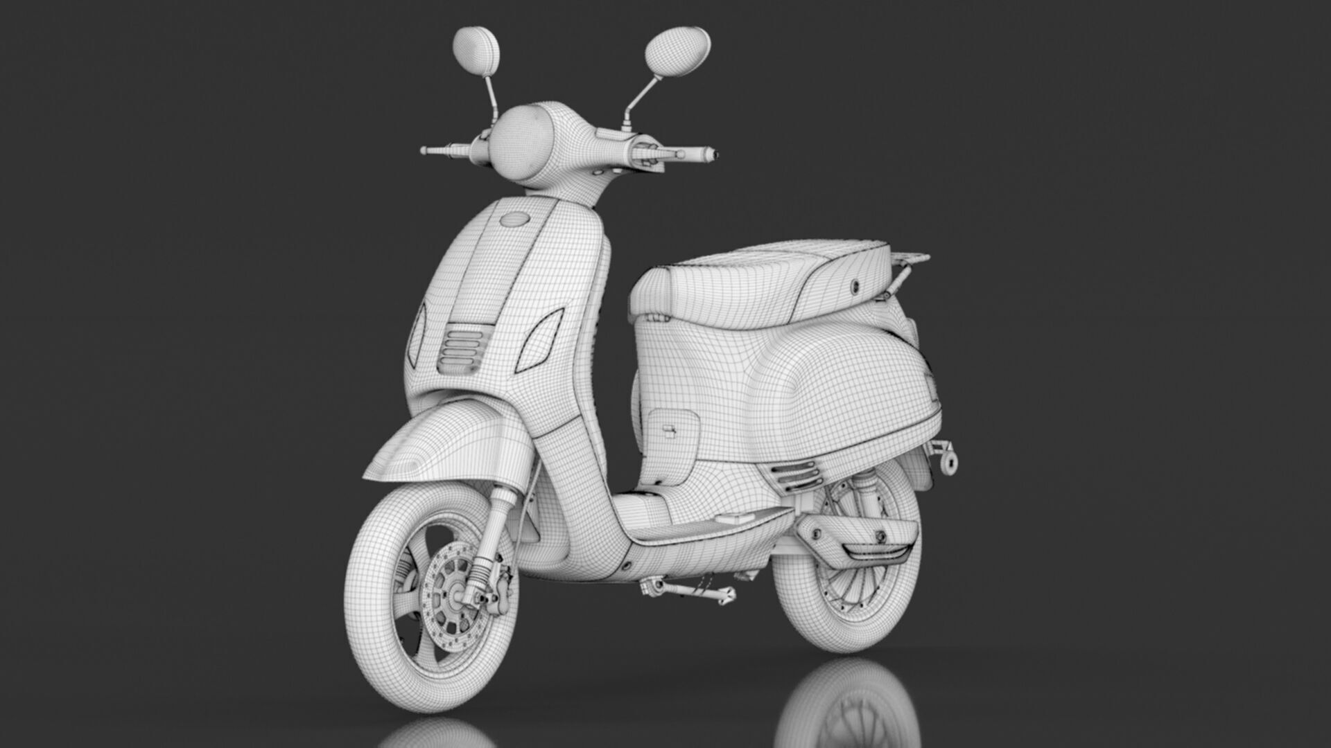 Kinetic Green Zing High Speed Electric Scooter With Charger Low-poly 3D model_30