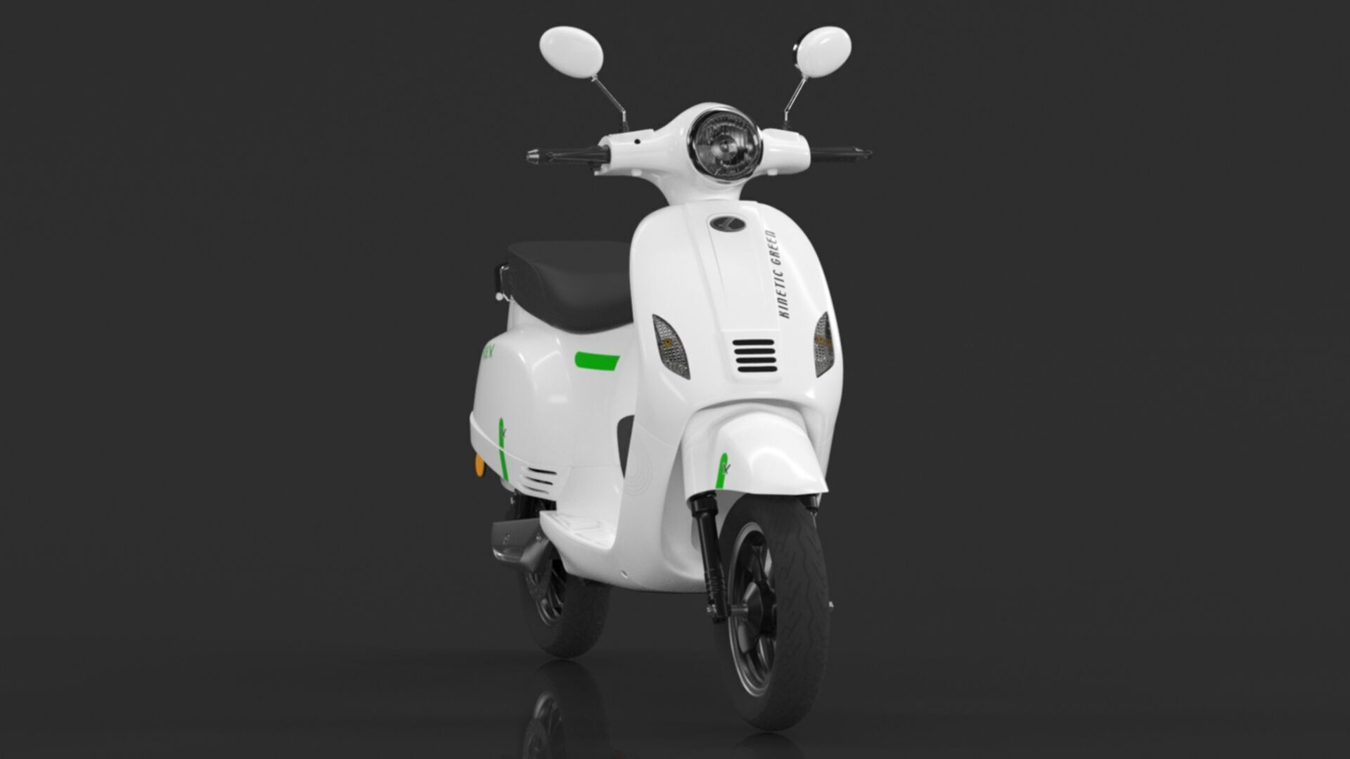Kinetic Green Zing High Speed Electric Scooter With Charger Low-poly 3D model_3