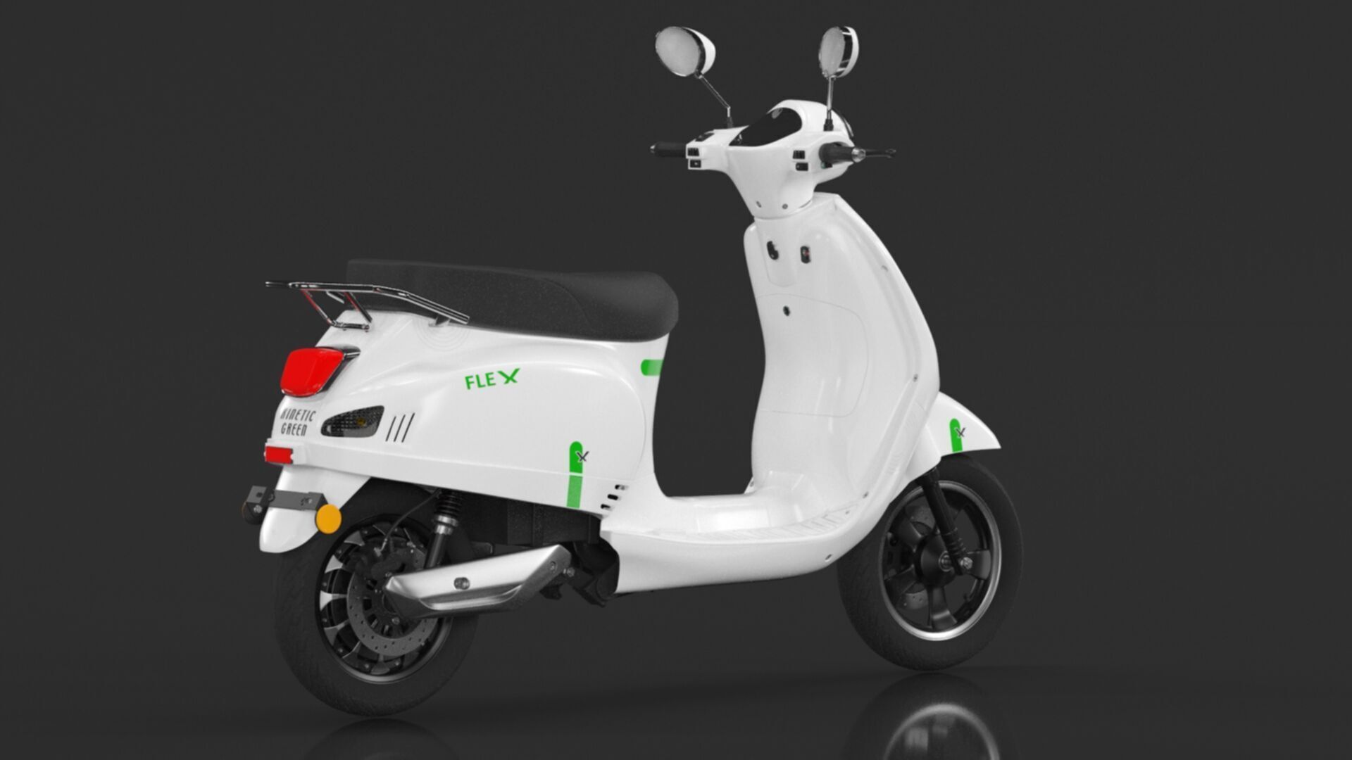 Kinetic Green Zing High Speed Electric Scooter With Charger Low-poly 3D model_7