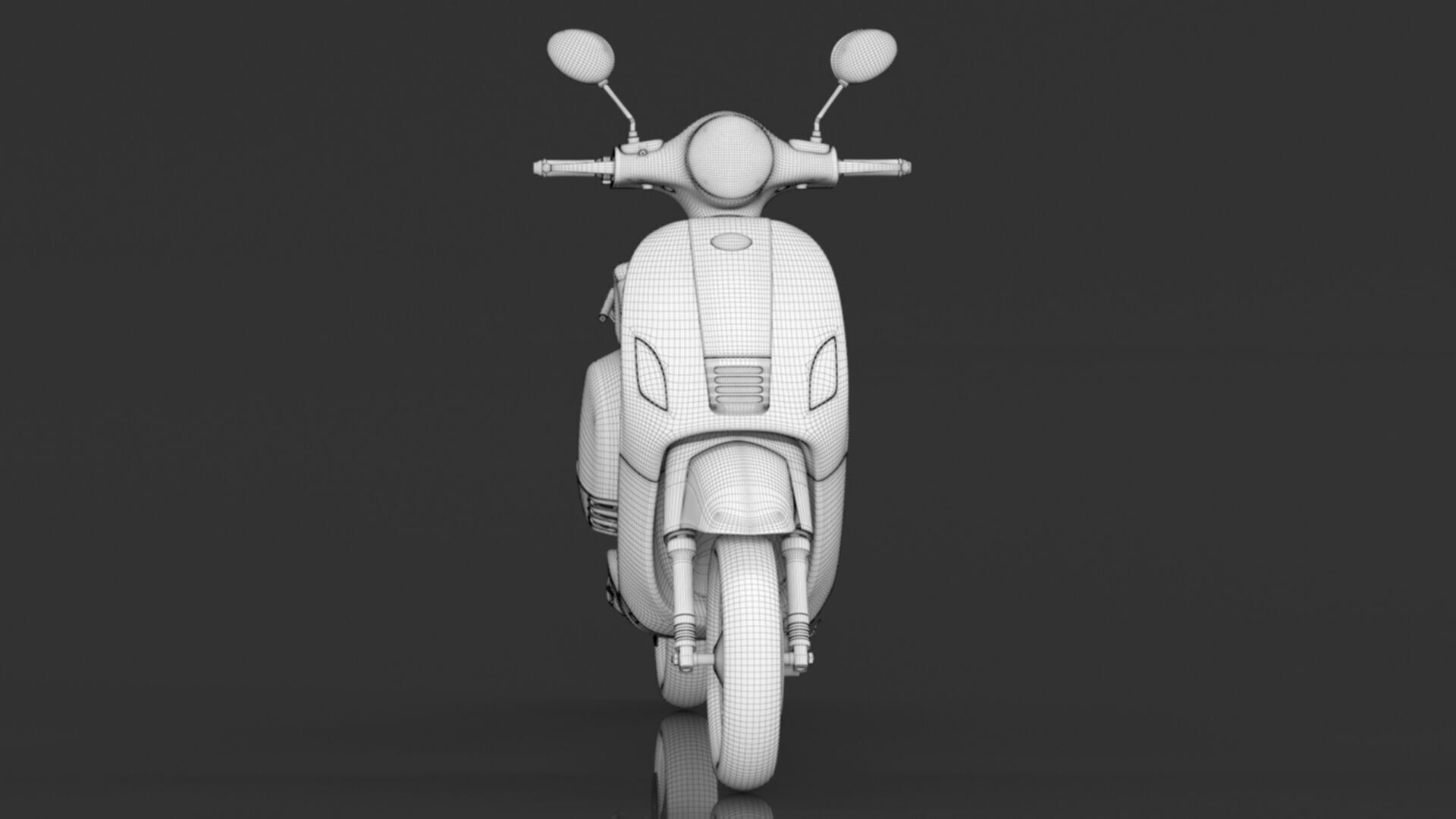 Kinetic Green Zing High Speed Electric Scooter With Charger Low-poly 3D model_19