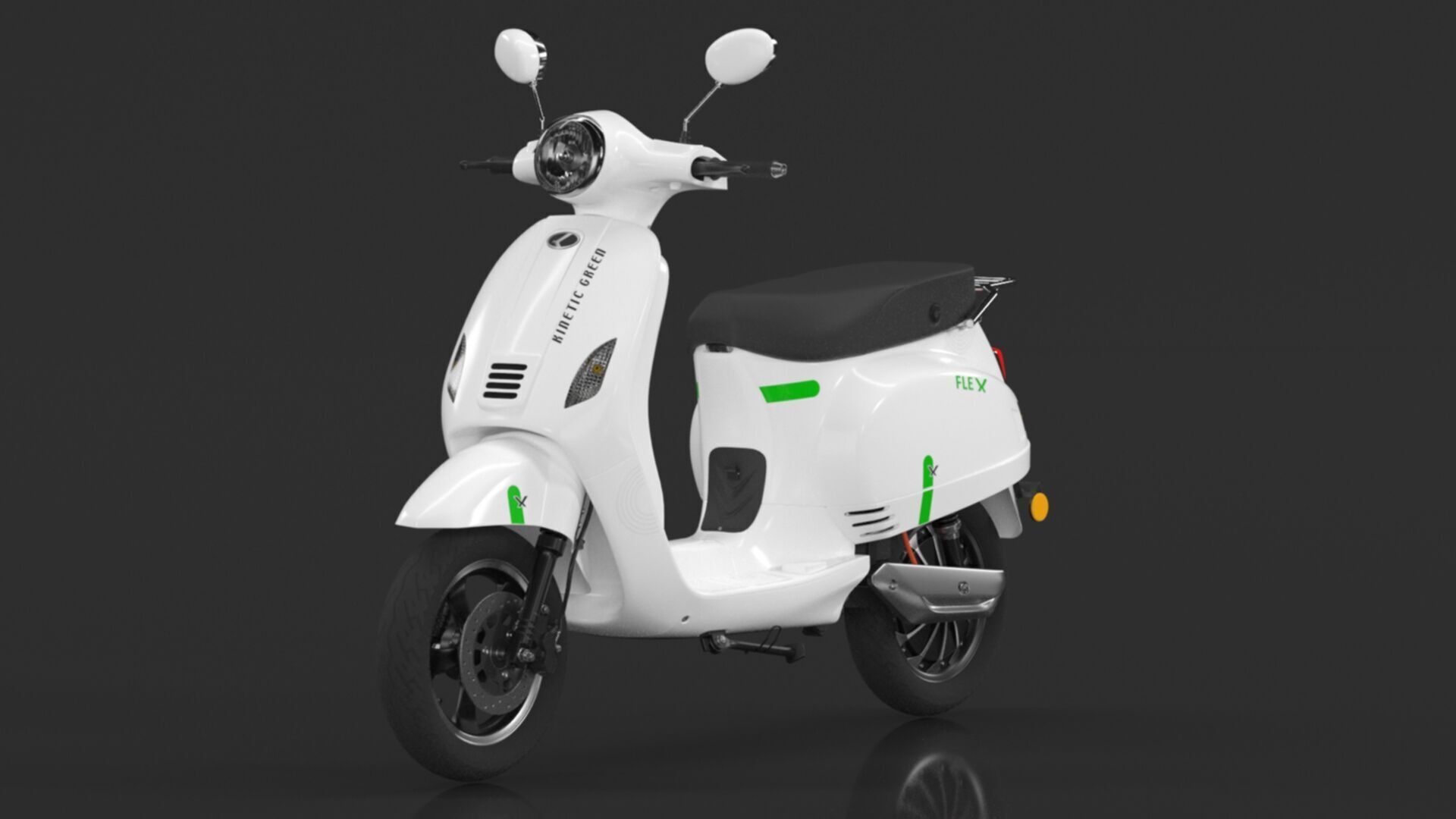 Kinetic Green Zing High Speed Electric Scooter With Charger Low-poly 3D model_13