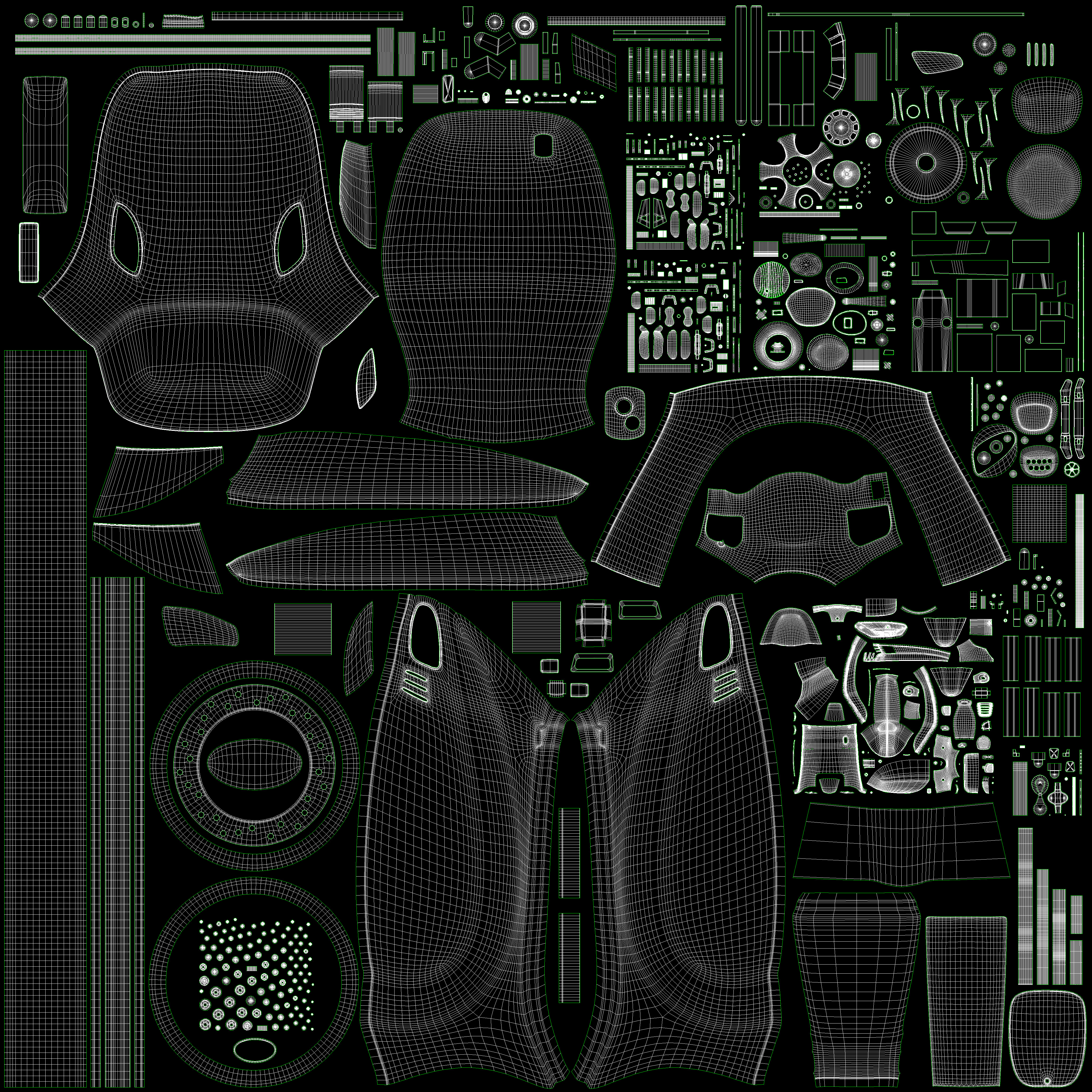 Kinetic Green Zing High Speed Electric Scooter With Charger Low-poly 3D model_17