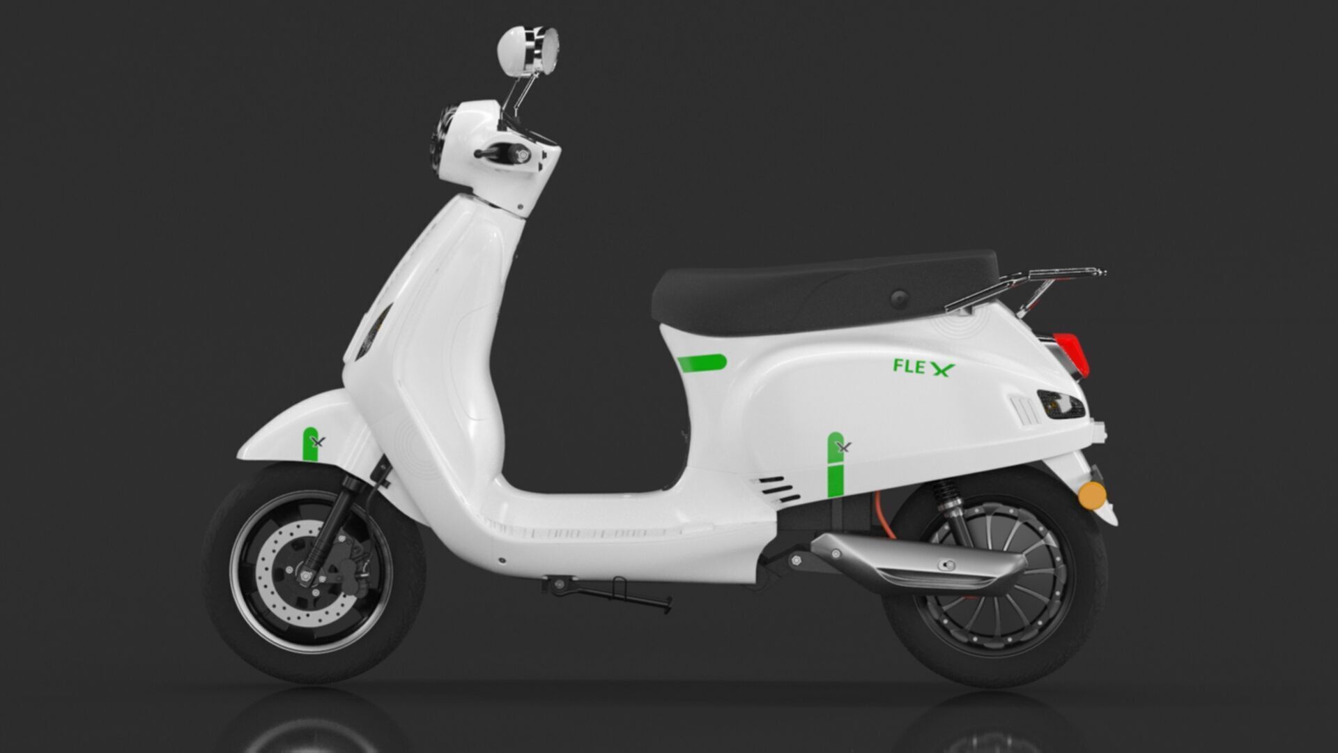 Kinetic Green Zing High Speed Electric Scooter With Charger Low-poly 3D model_11