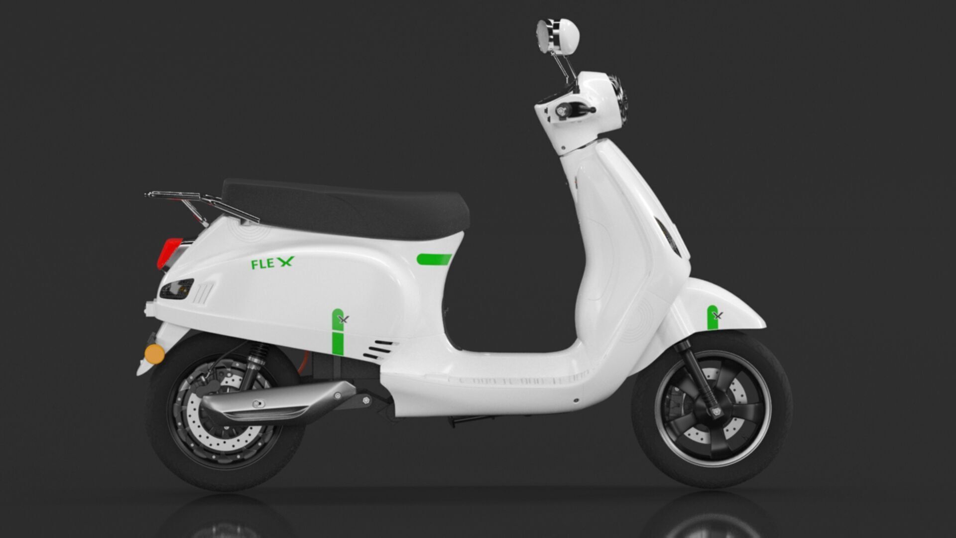 Kinetic Green Zing High Speed Electric Scooter With Charger Low-poly 3D model_6