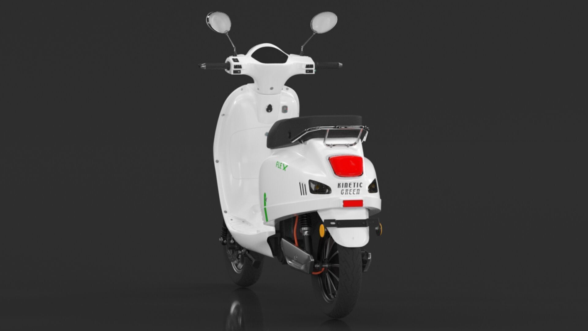 Kinetic Green Zing High Speed Electric Scooter With Charger Low-poly 3D model_9