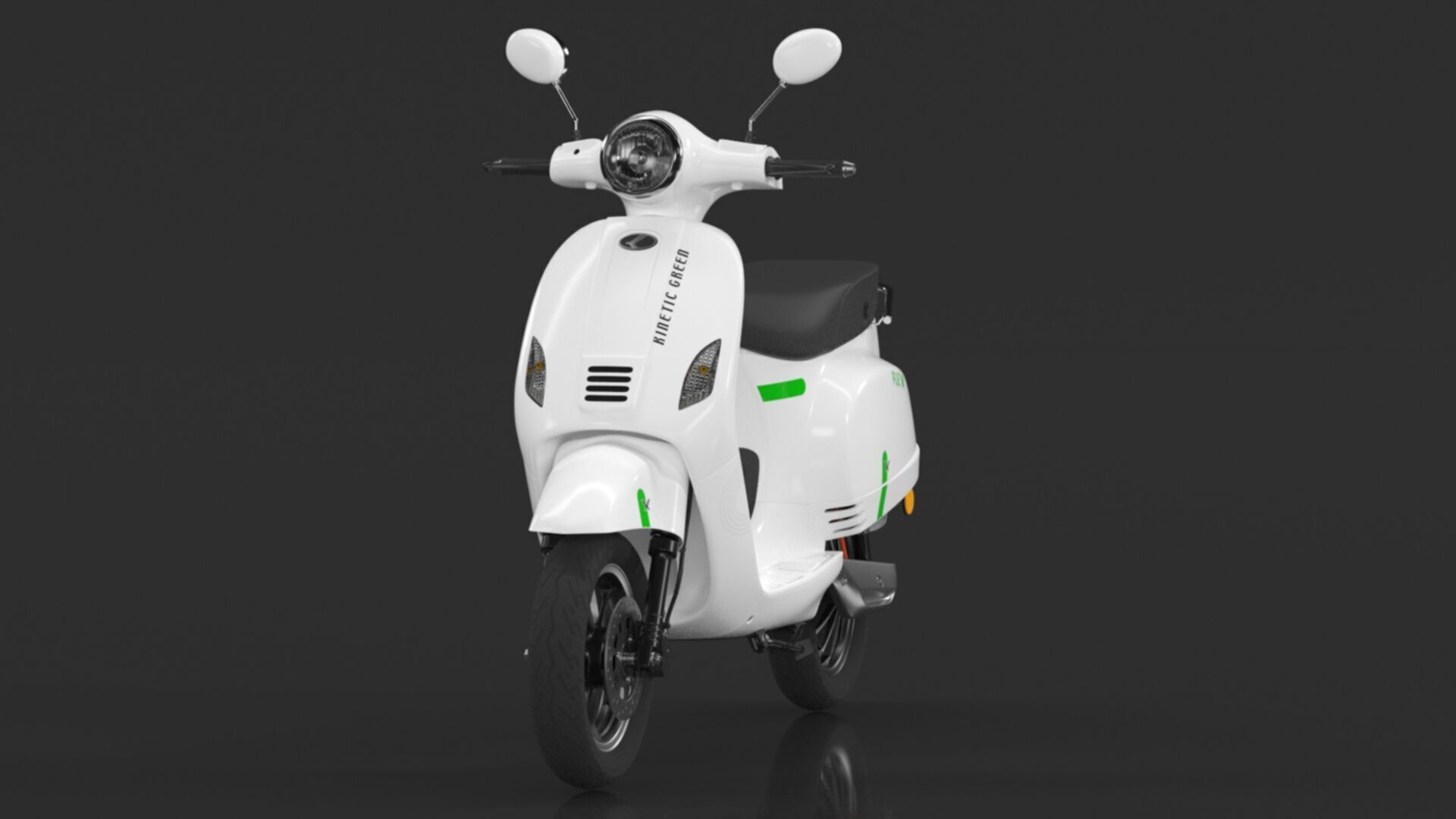 Kinetic Green Zing High Speed Electric Scooter With Charger Low-poly 3D model_14