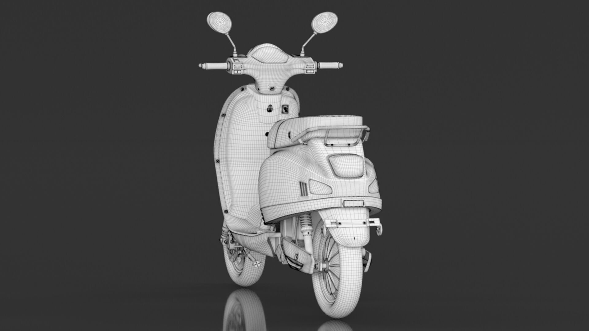 Kinetic Green Zing High Speed Electric Scooter With Charger Low-poly 3D model_26