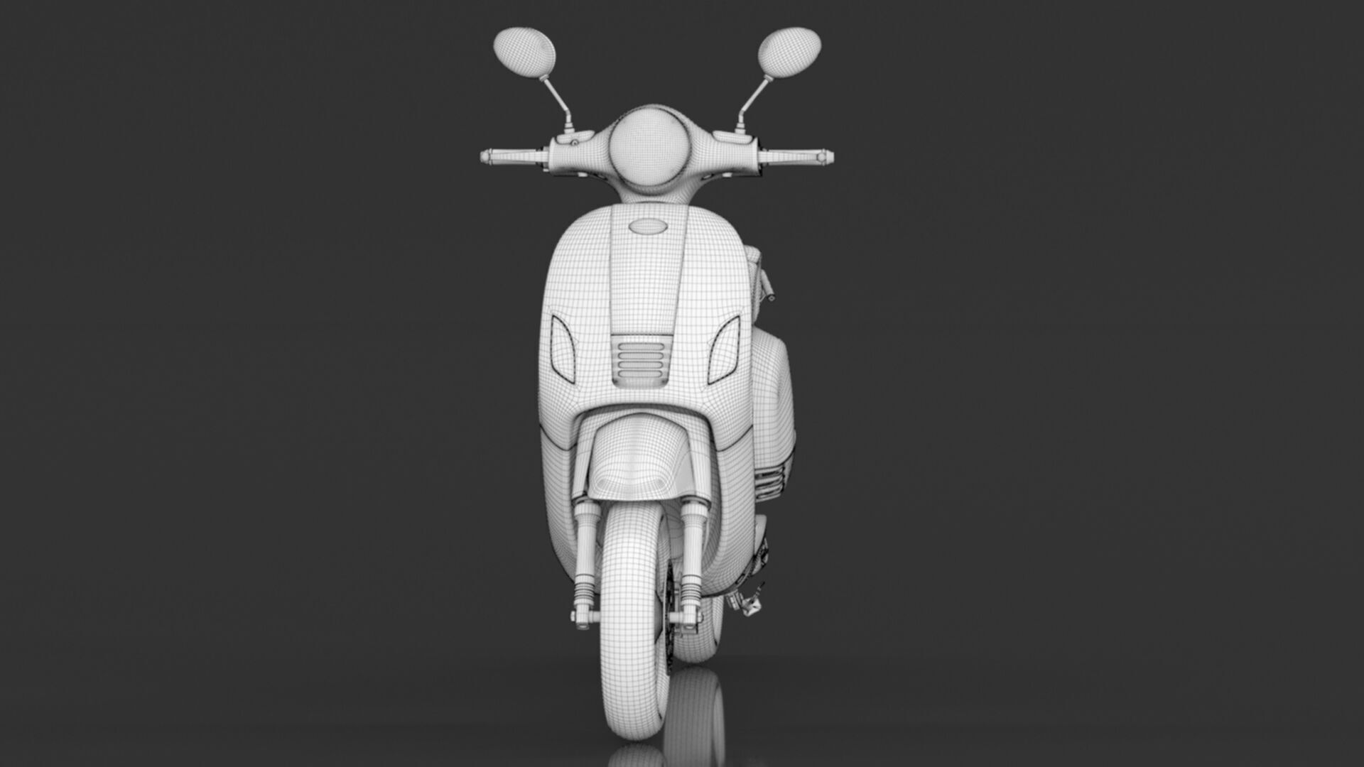 Kinetic Green Zing High Speed Electric Scooter With Charger Low-poly 3D model_32