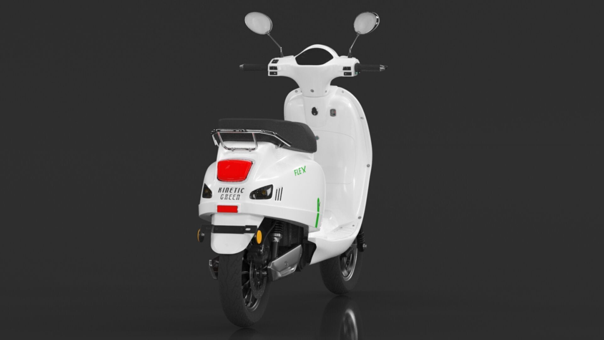 Kinetic Green Zing High Speed Electric Scooter With Charger Low-poly 3D model_8