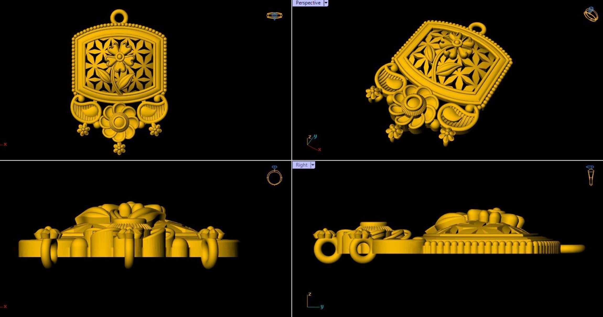 Designer Matt Pendant - 0100 3D print model_3