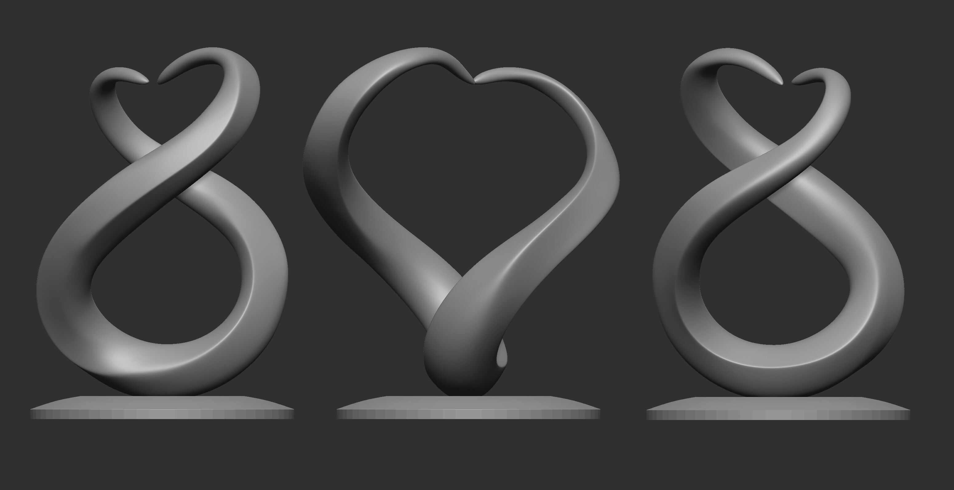 heart sculpture 3D model_2