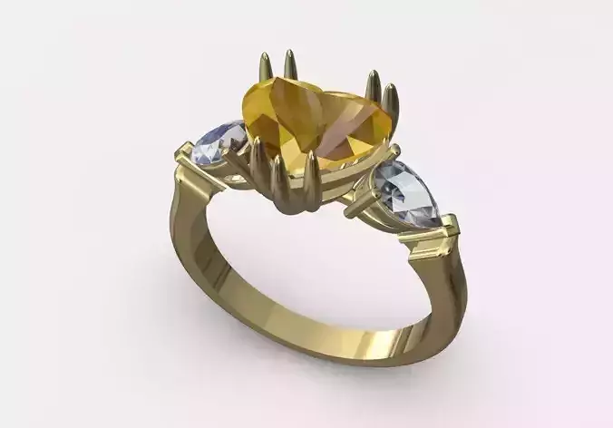 Grff ring with heart