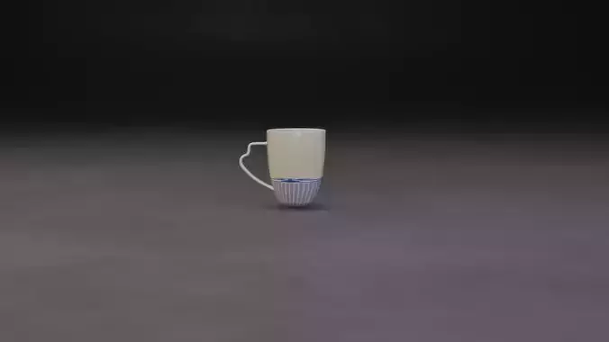 Mug blue draw