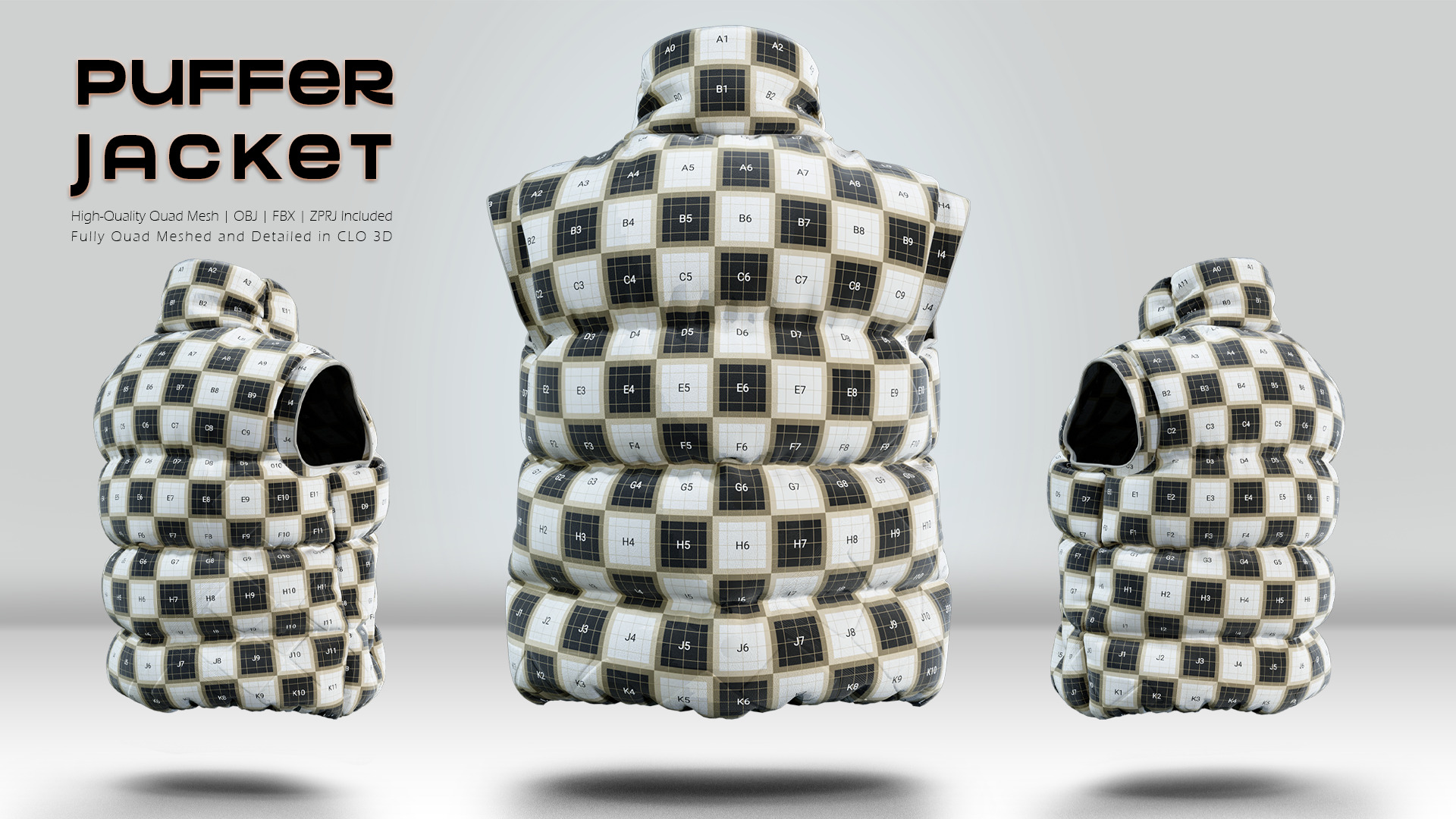 Puffer Jacket 02  3D model_5