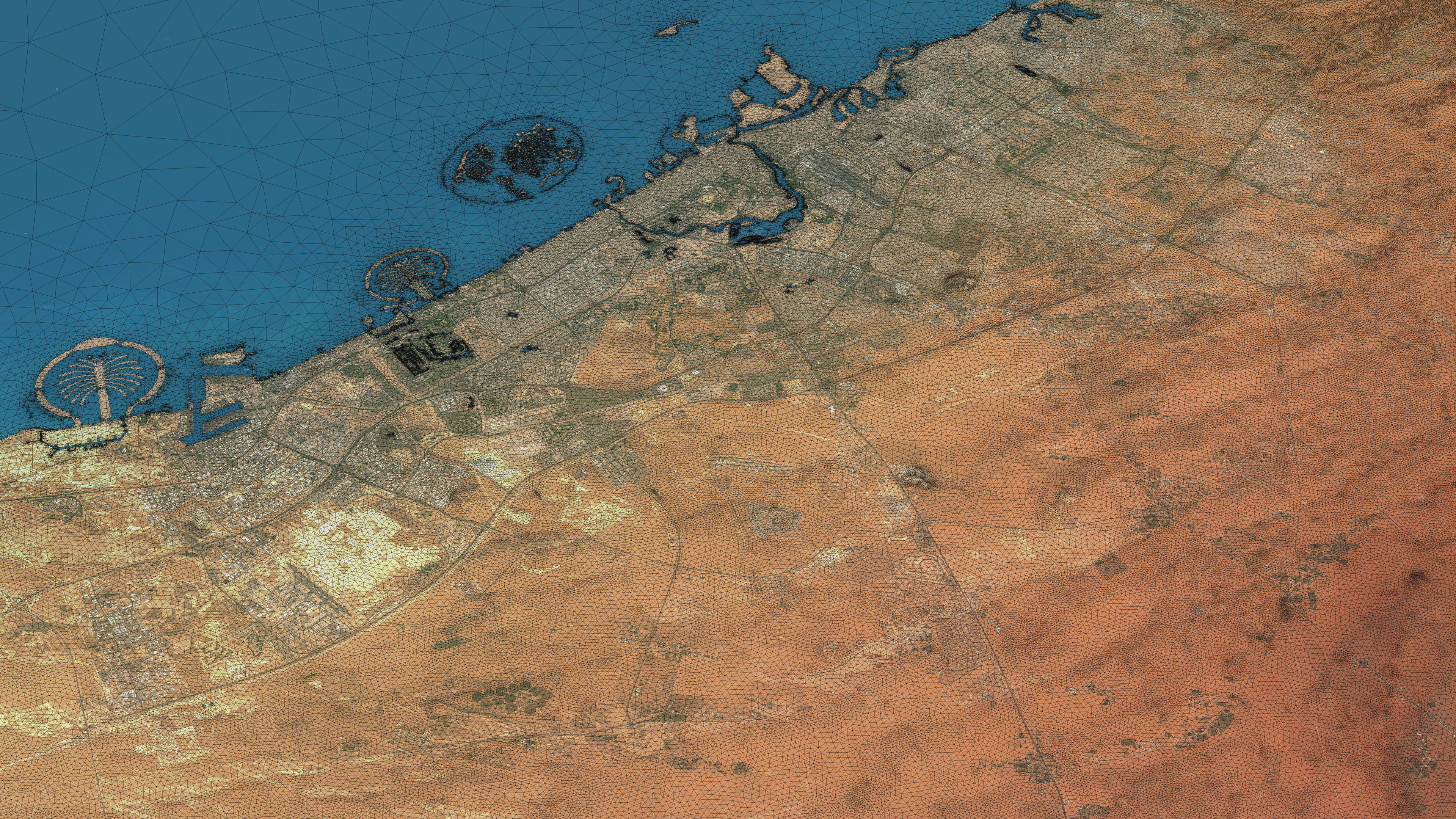 Dubai - Topography Terrain 3D City 3D Model Collection_15