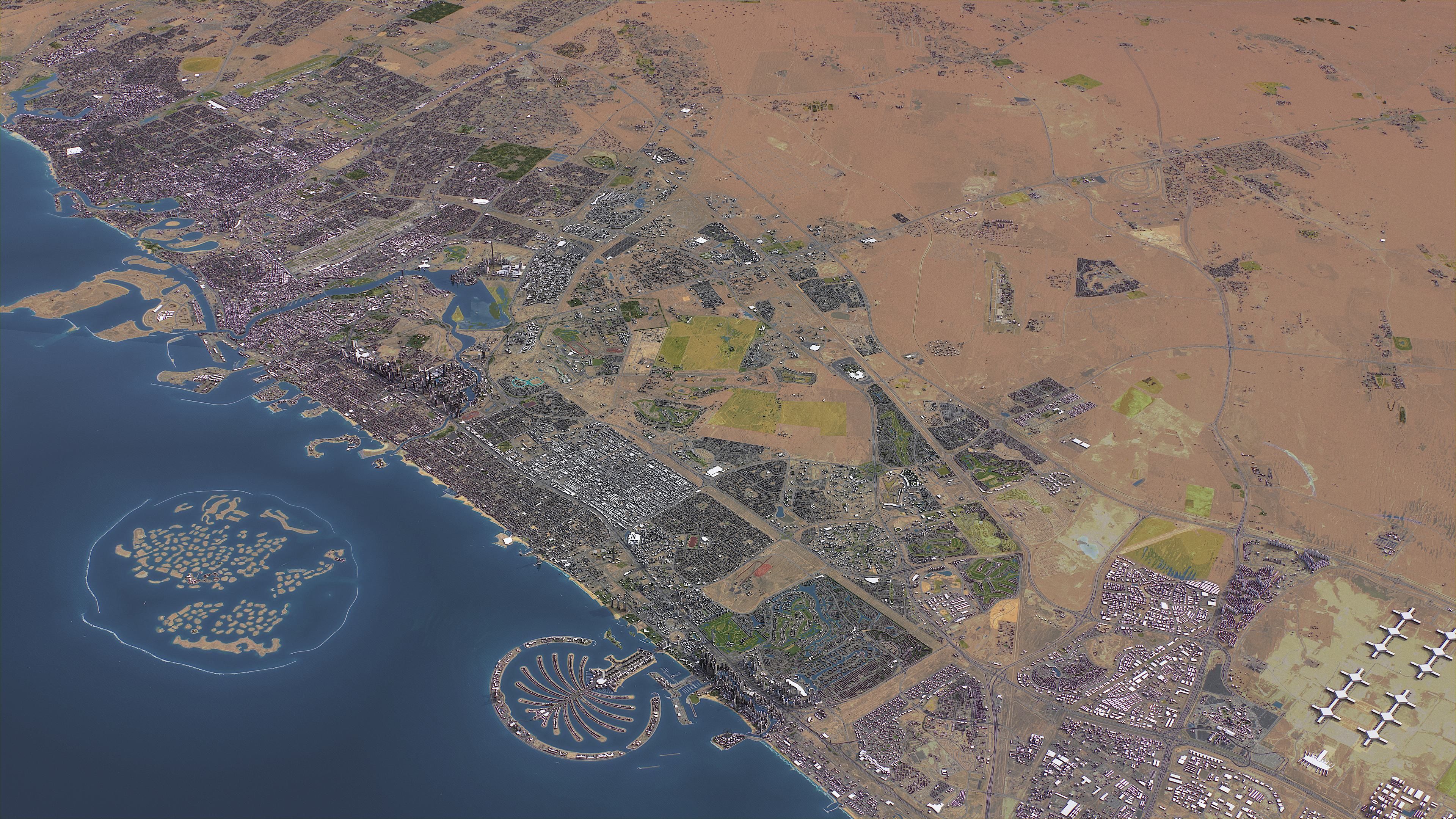 Dubai - Topography Terrain 3D City 3D Model Collection_18