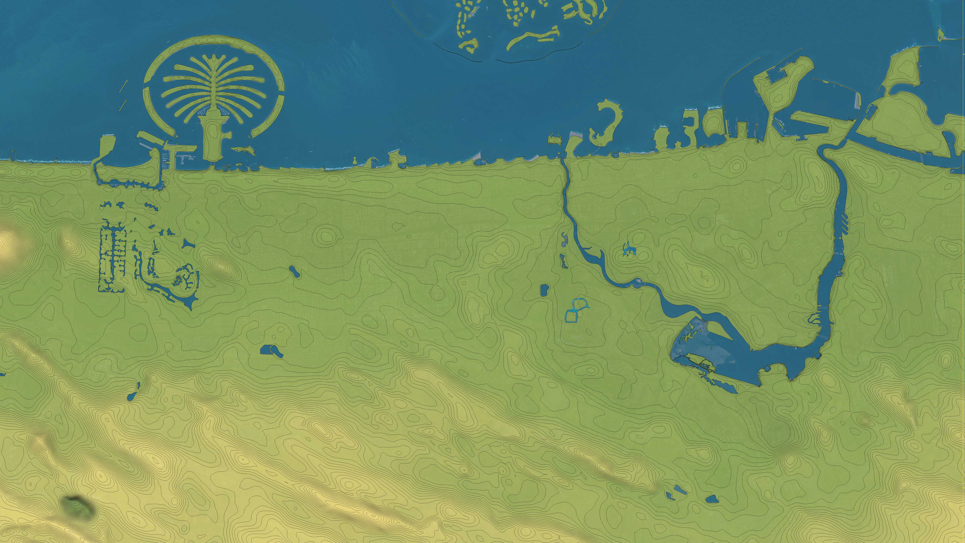 Dubai - Topography Terrain 3D City 3D Model Collection_37