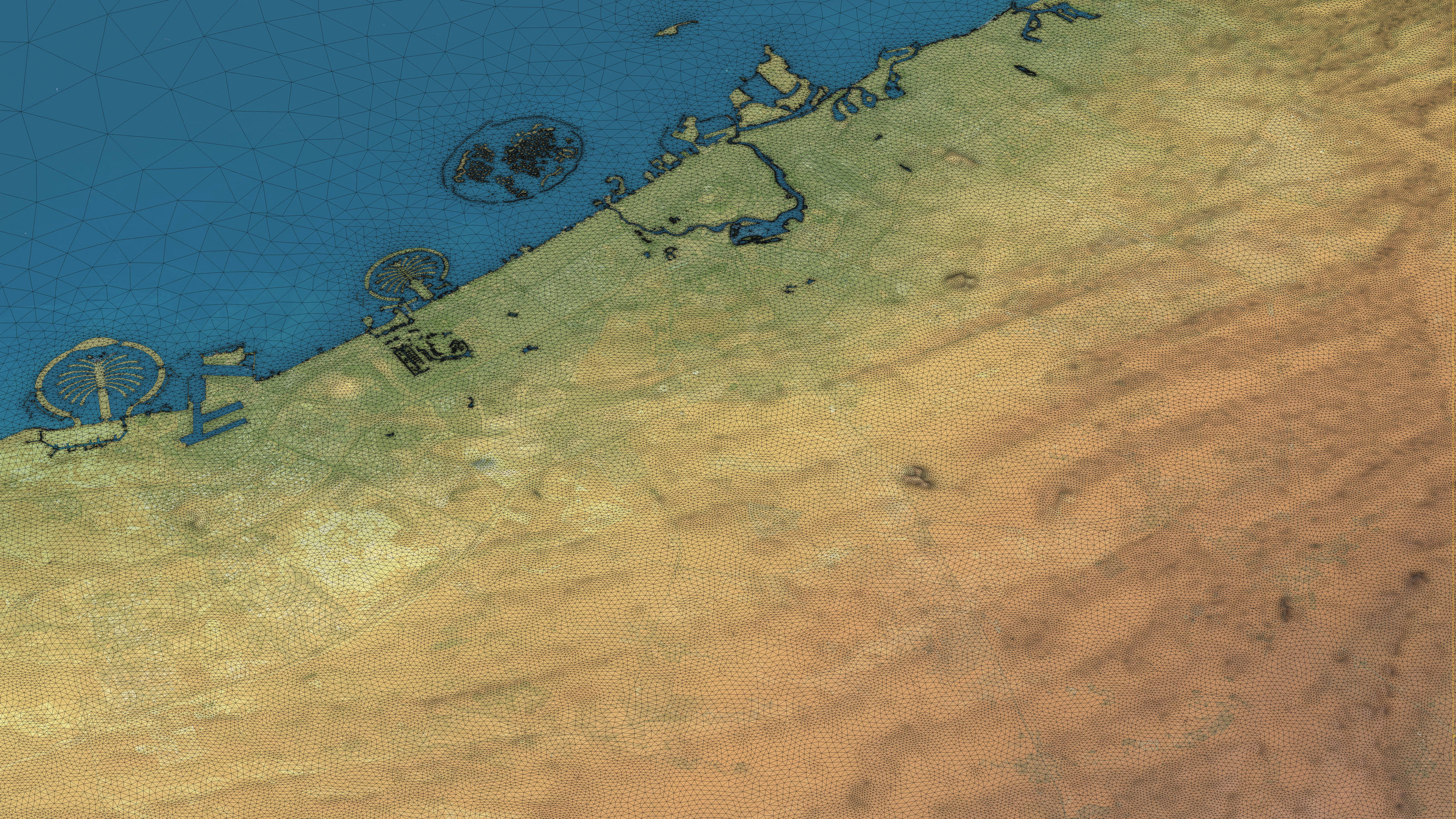 Dubai - Topography Terrain 3D City 3D Model Collection_16