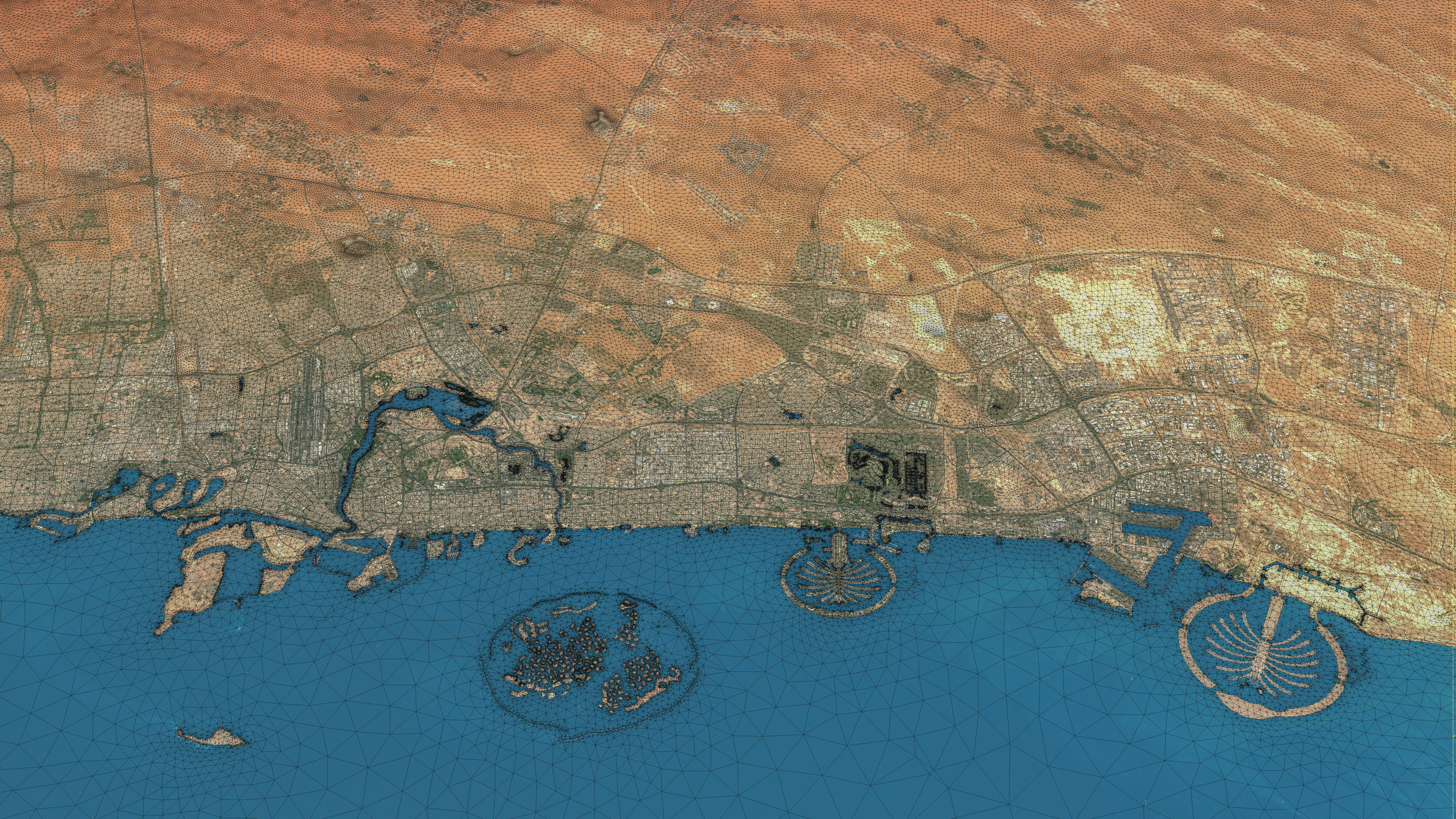 Dubai - Topography Terrain 3D City 3D Model Collection_3