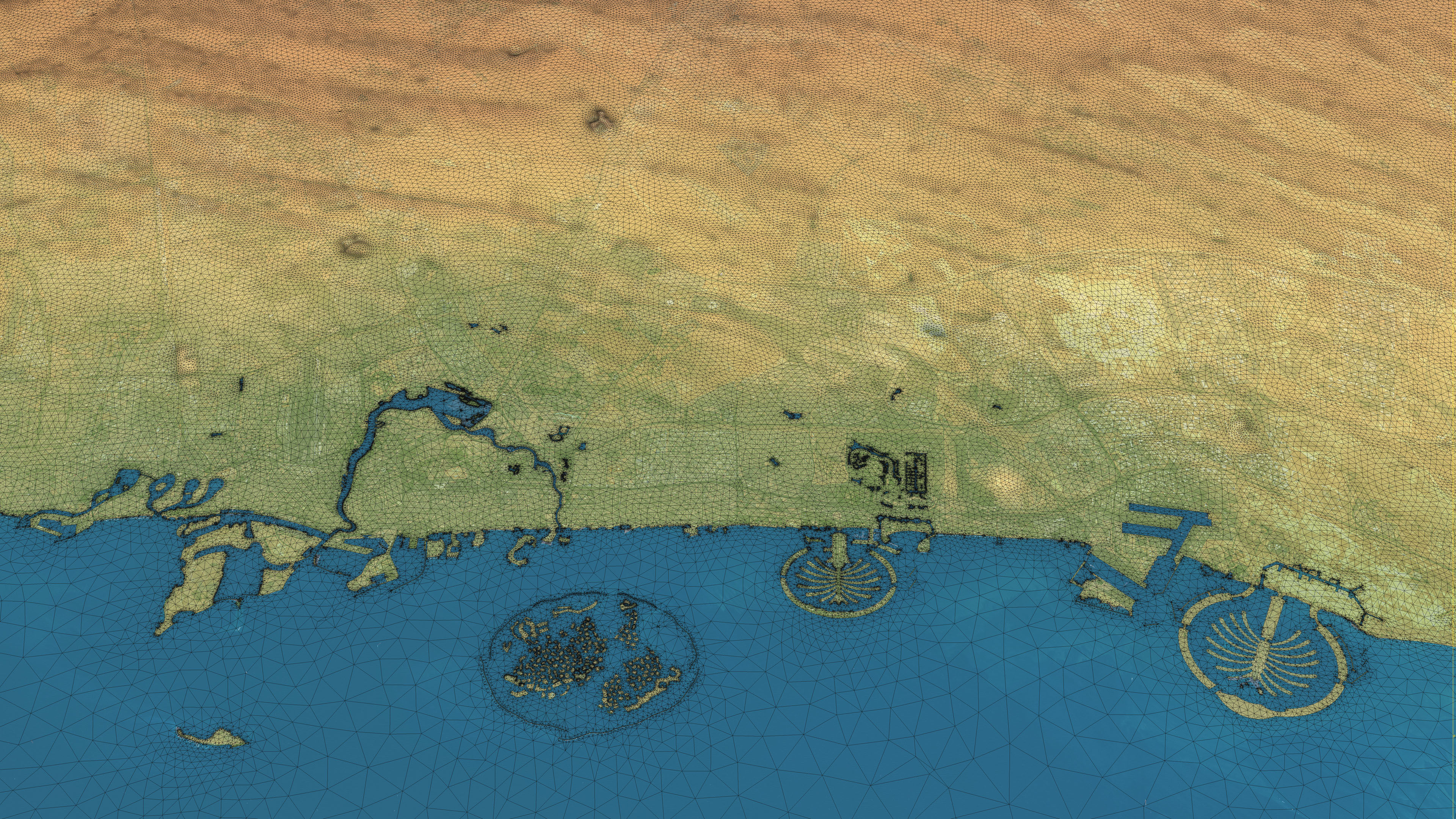 Dubai - Topography Terrain 3D City 3D Model Collection_4