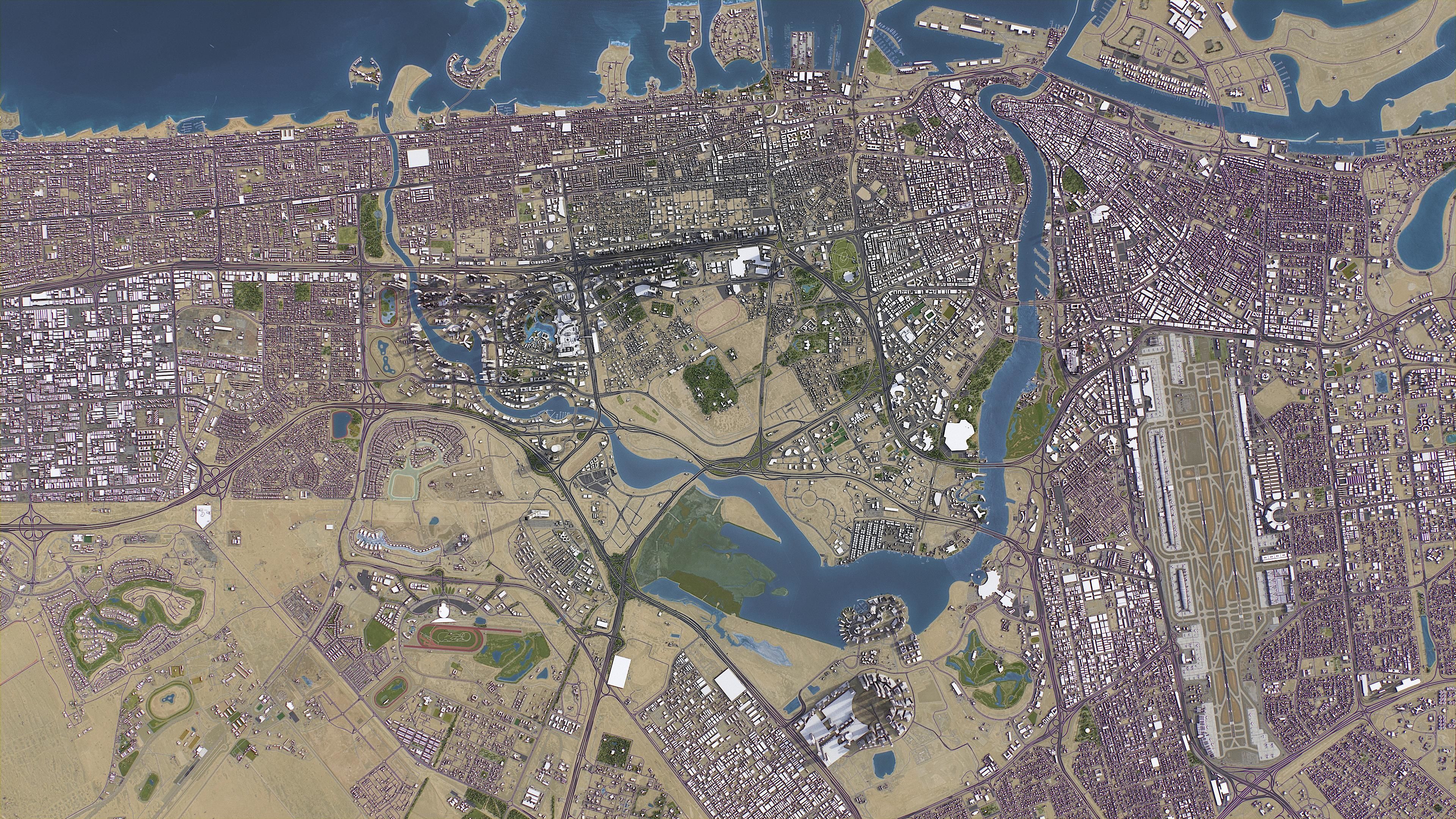 Dubai - Topography Terrain 3D City 3D Model Collection_38