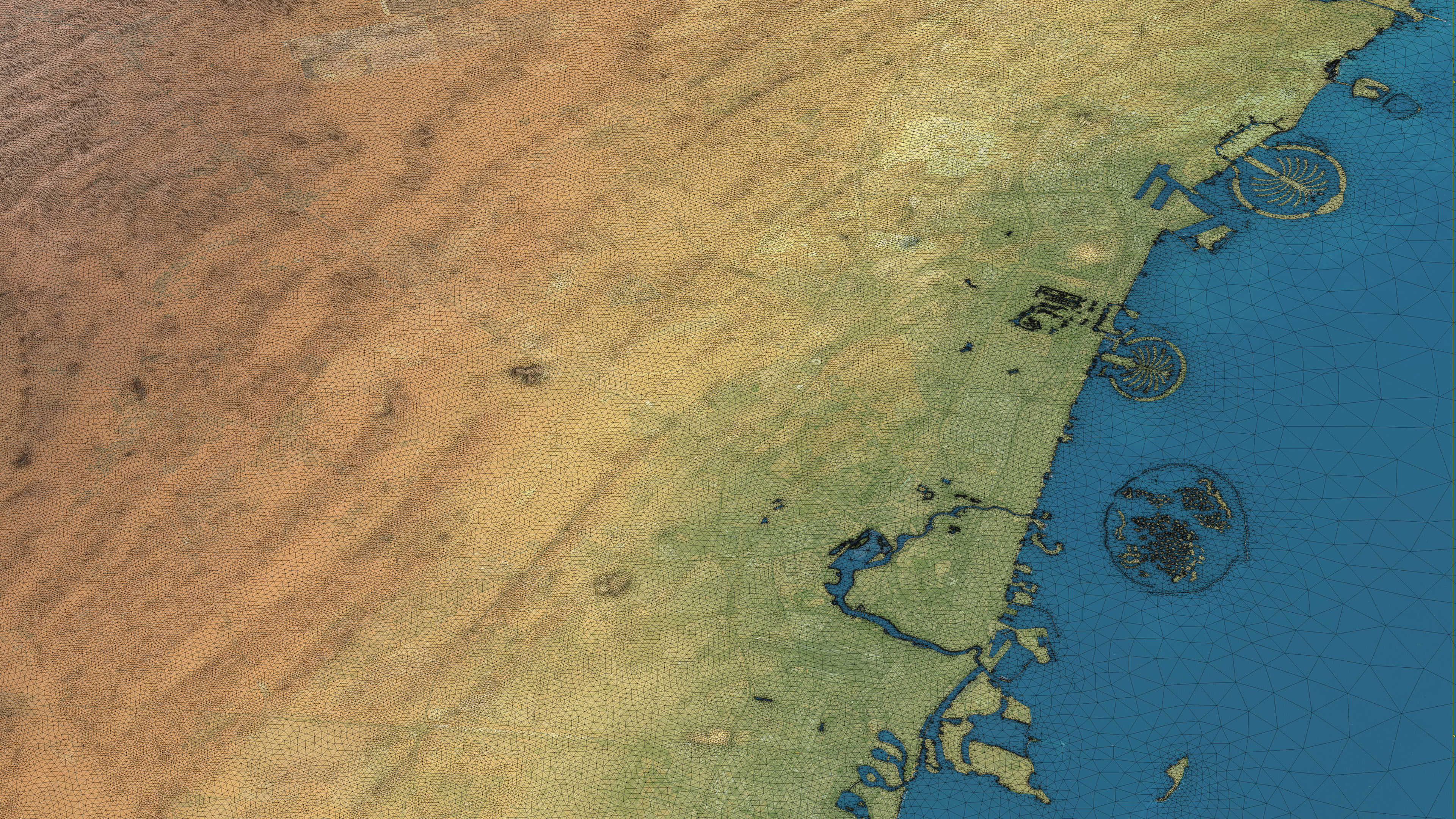 Dubai - Topography Terrain 3D City 3D Model Collection_12
