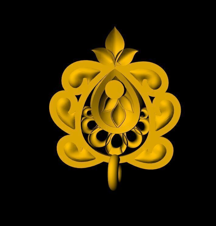 Designer Matt Pendant - 0101 3D print model_9