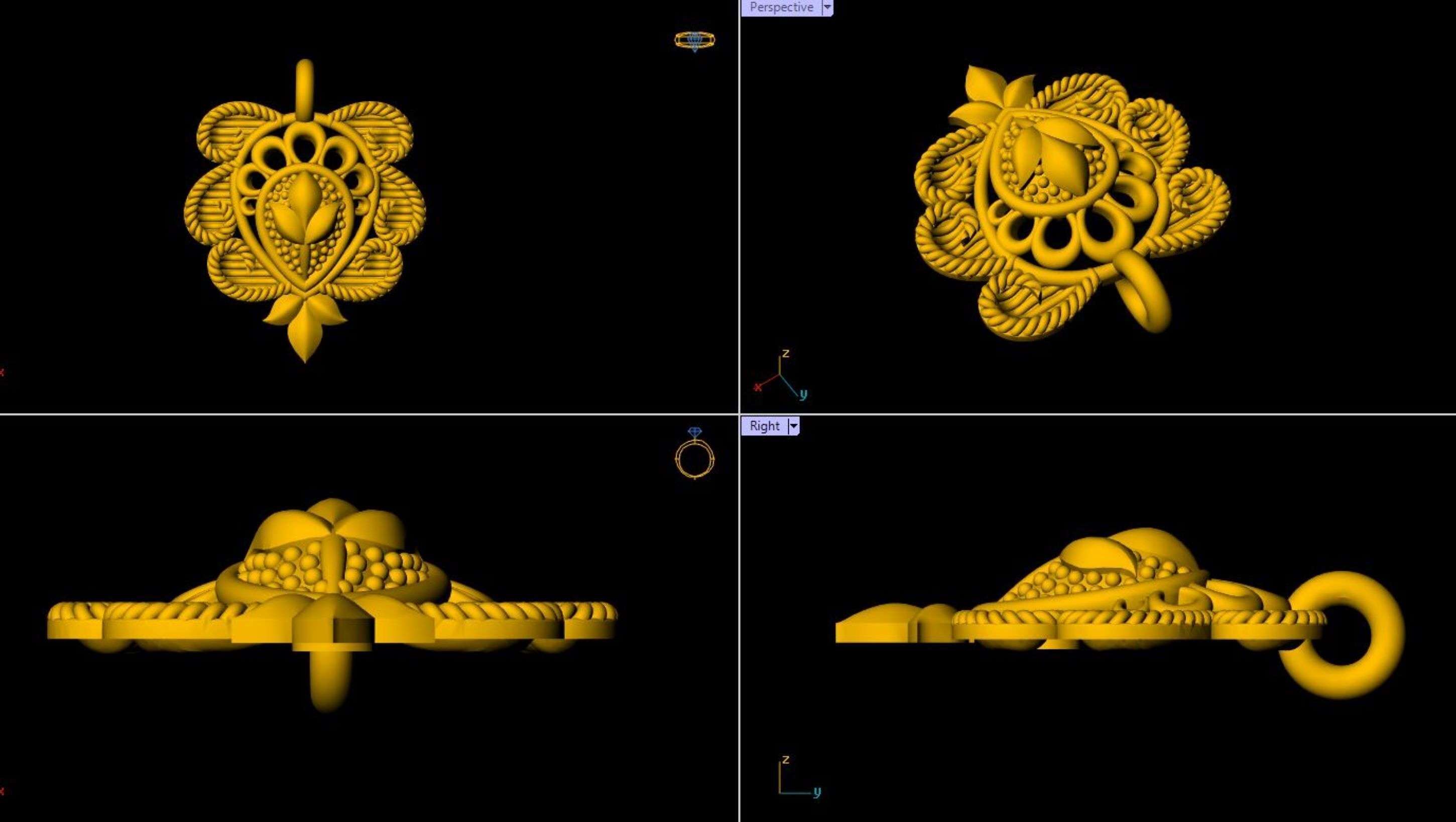 Designer Matt Pendant - 0101 3D print model_4