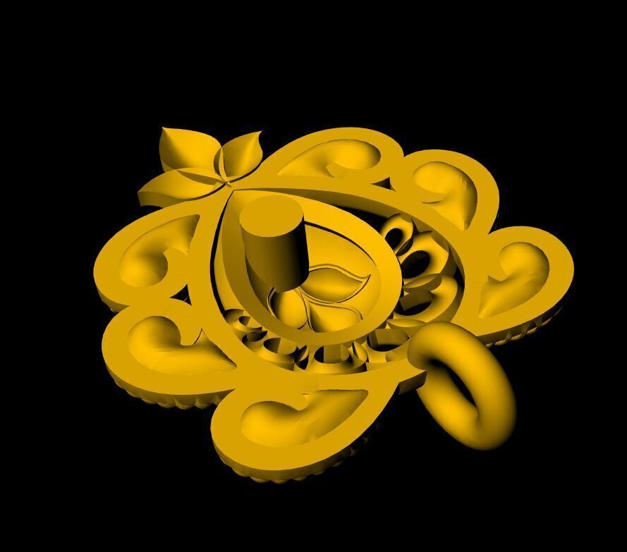 Designer Matt Pendant - 0101 3D print model_10