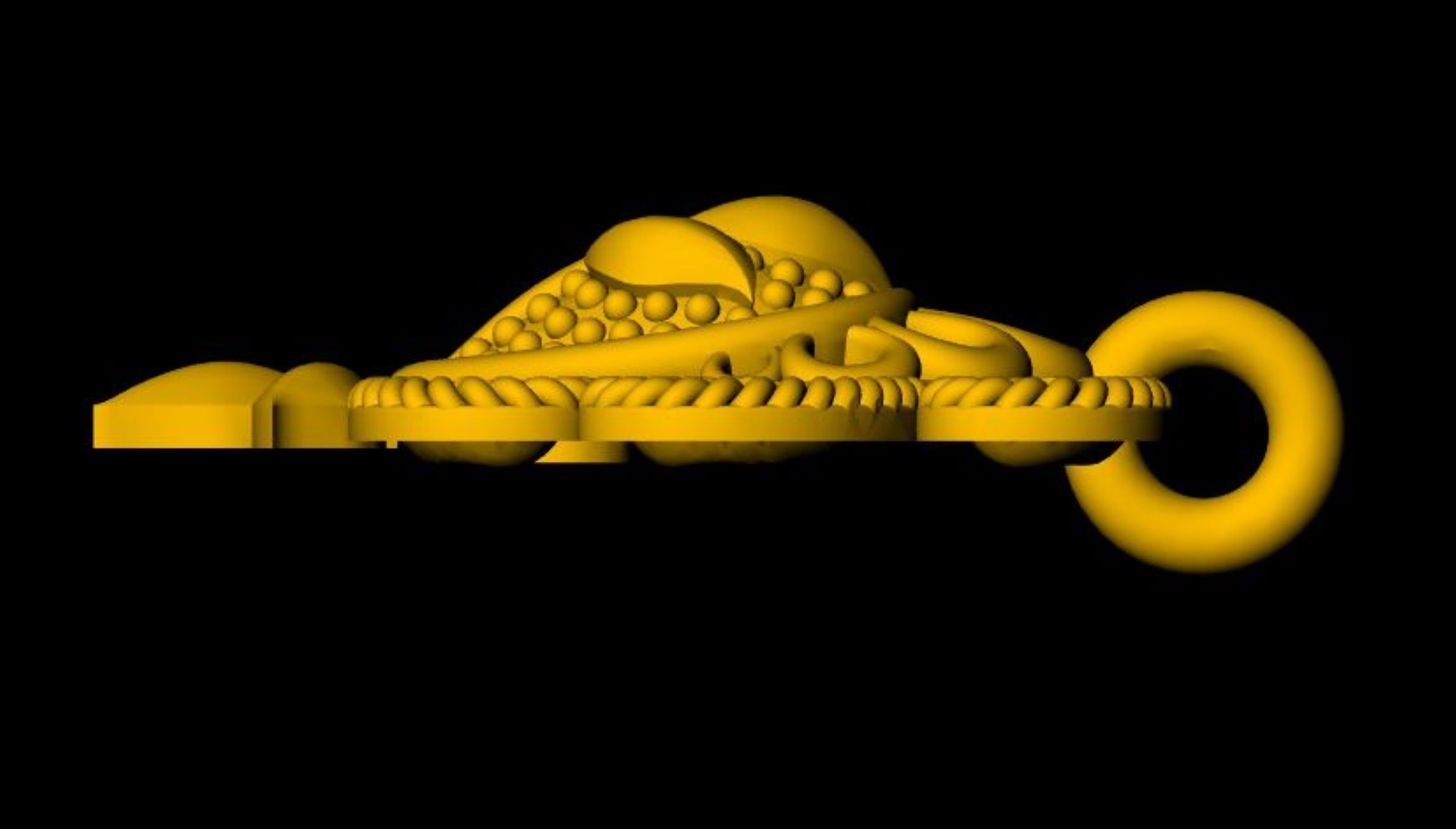 Designer Matt Pendant - 0101 3D print model_6