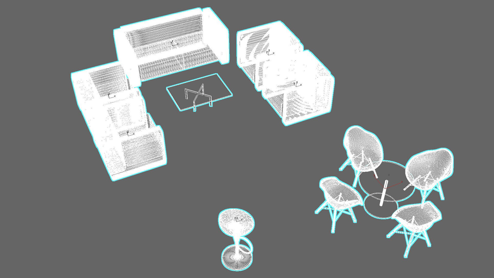 furniture of exhibitions Free 3D model_6