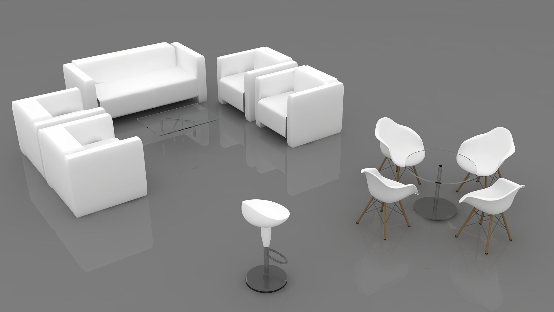 furniture of exhibitions Free 3D model_4