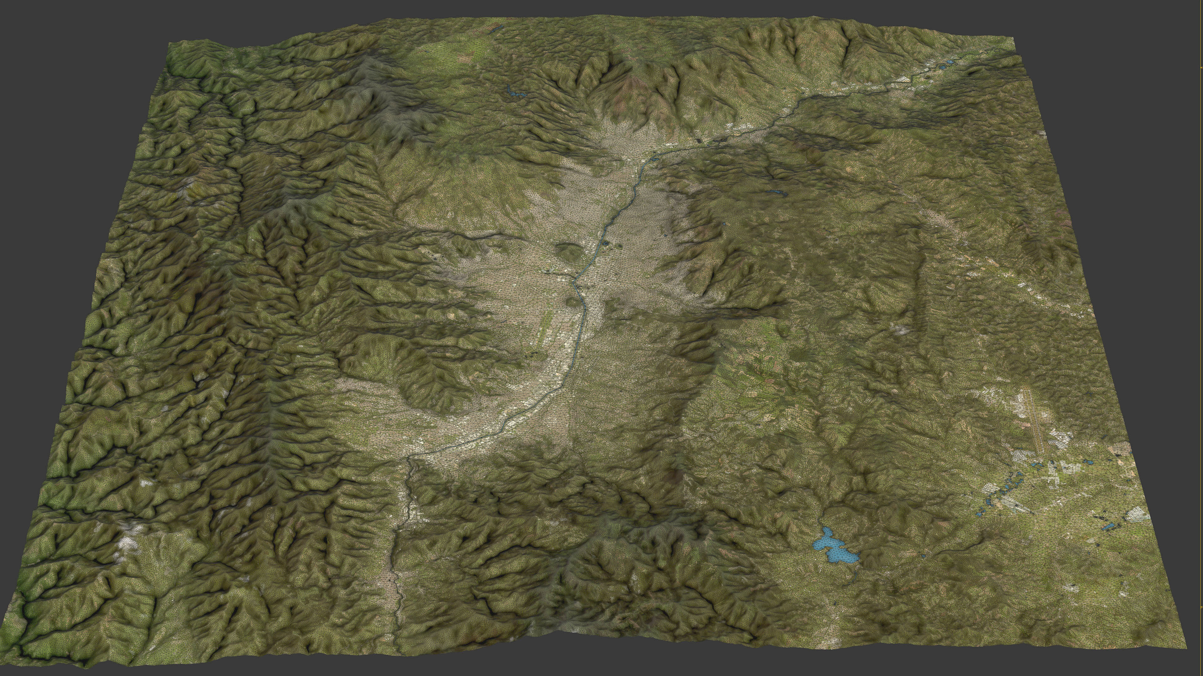 Medellin - Topography Terrain Low-poly 3D model_19