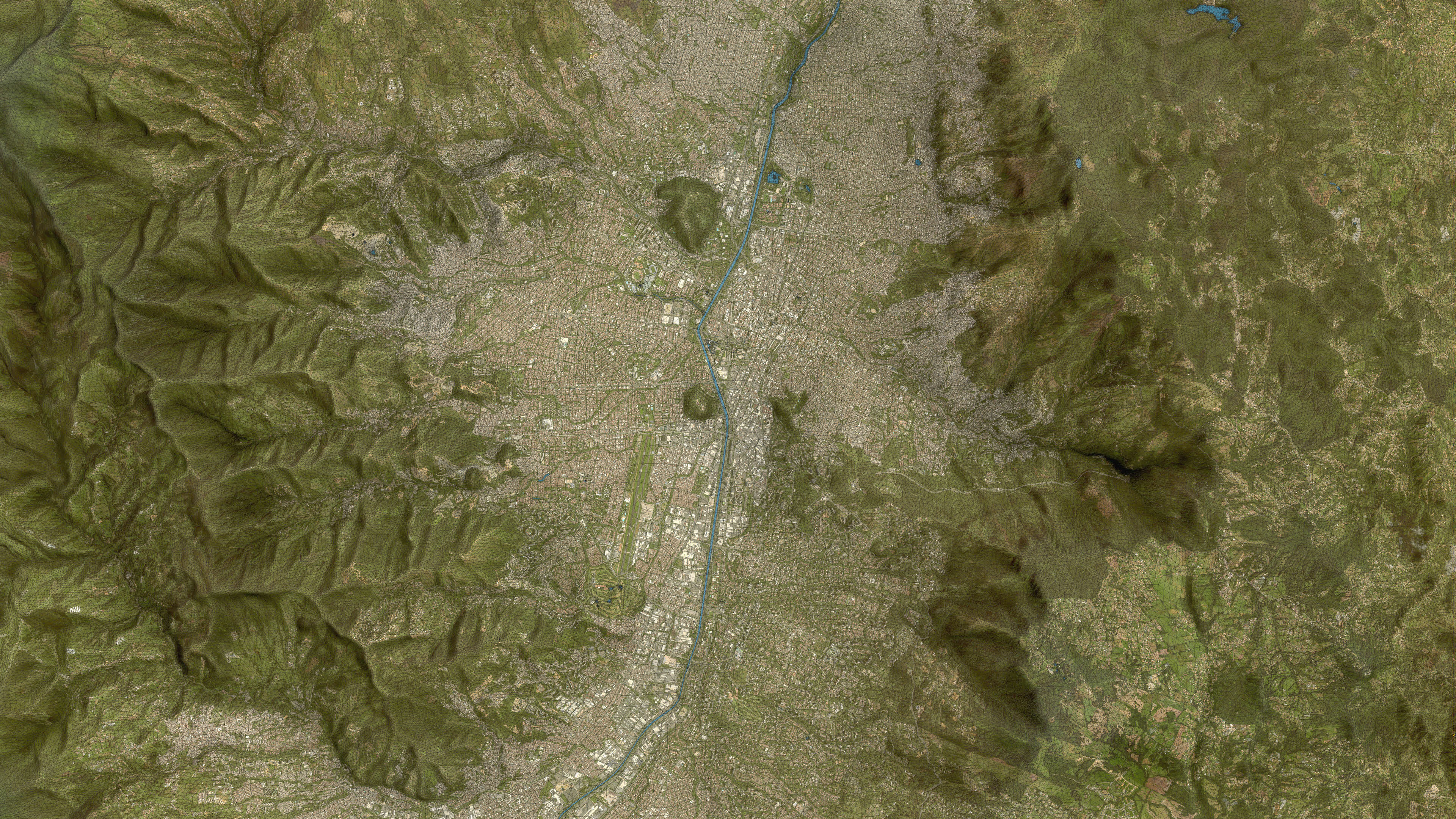 Medellin - Topography Terrain Low-poly 3D model_13