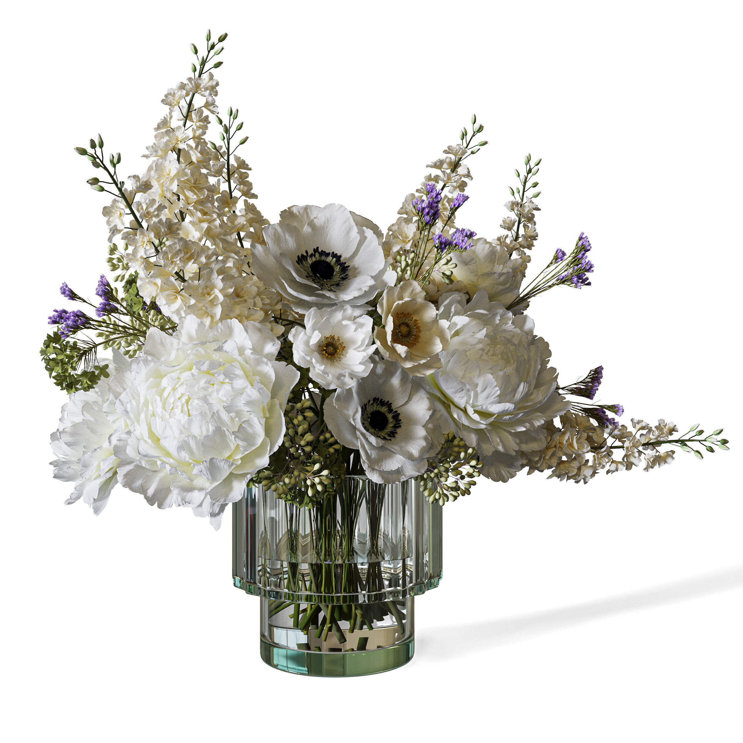 Flower Set 099 3D model_4