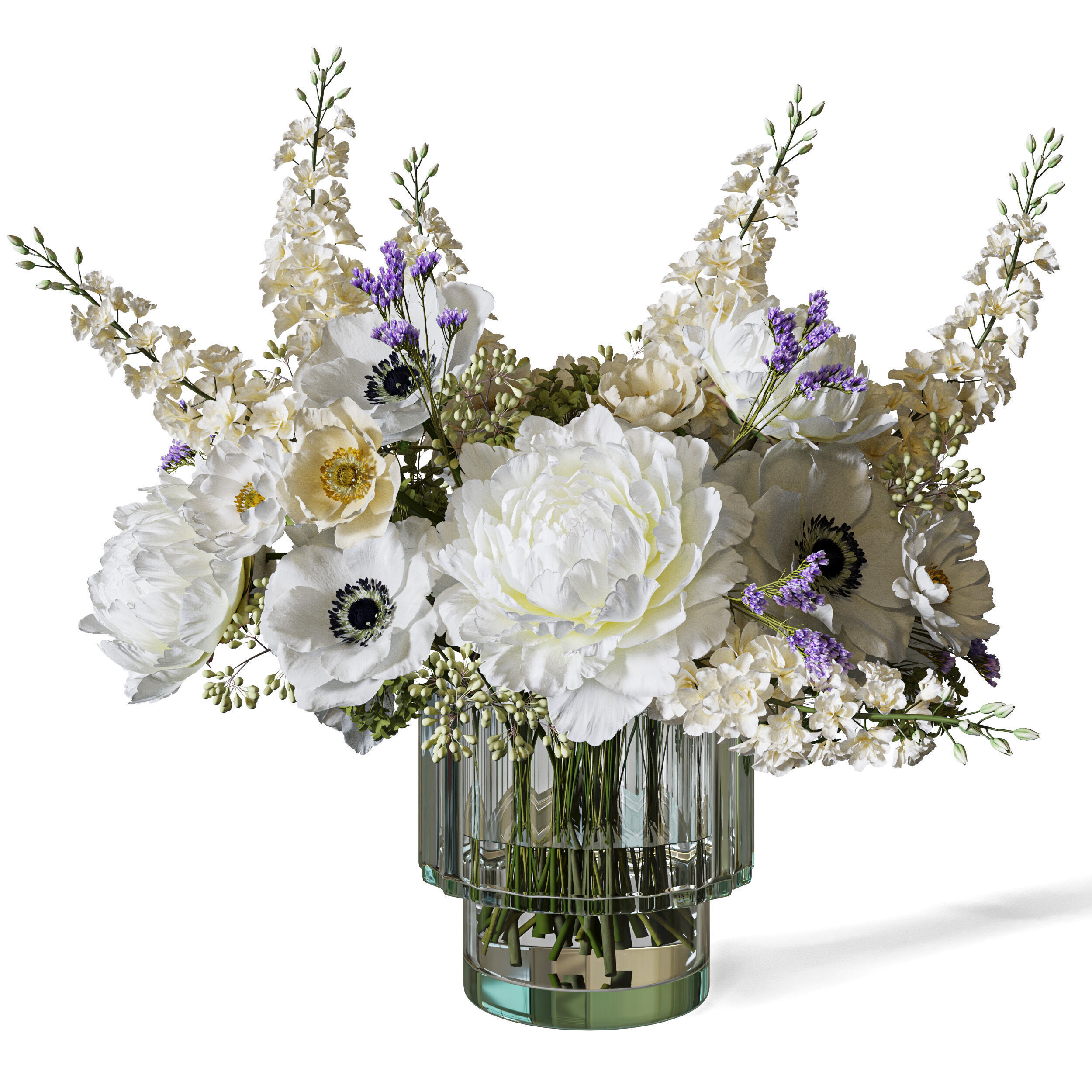 Flower Set 099 3D model_2