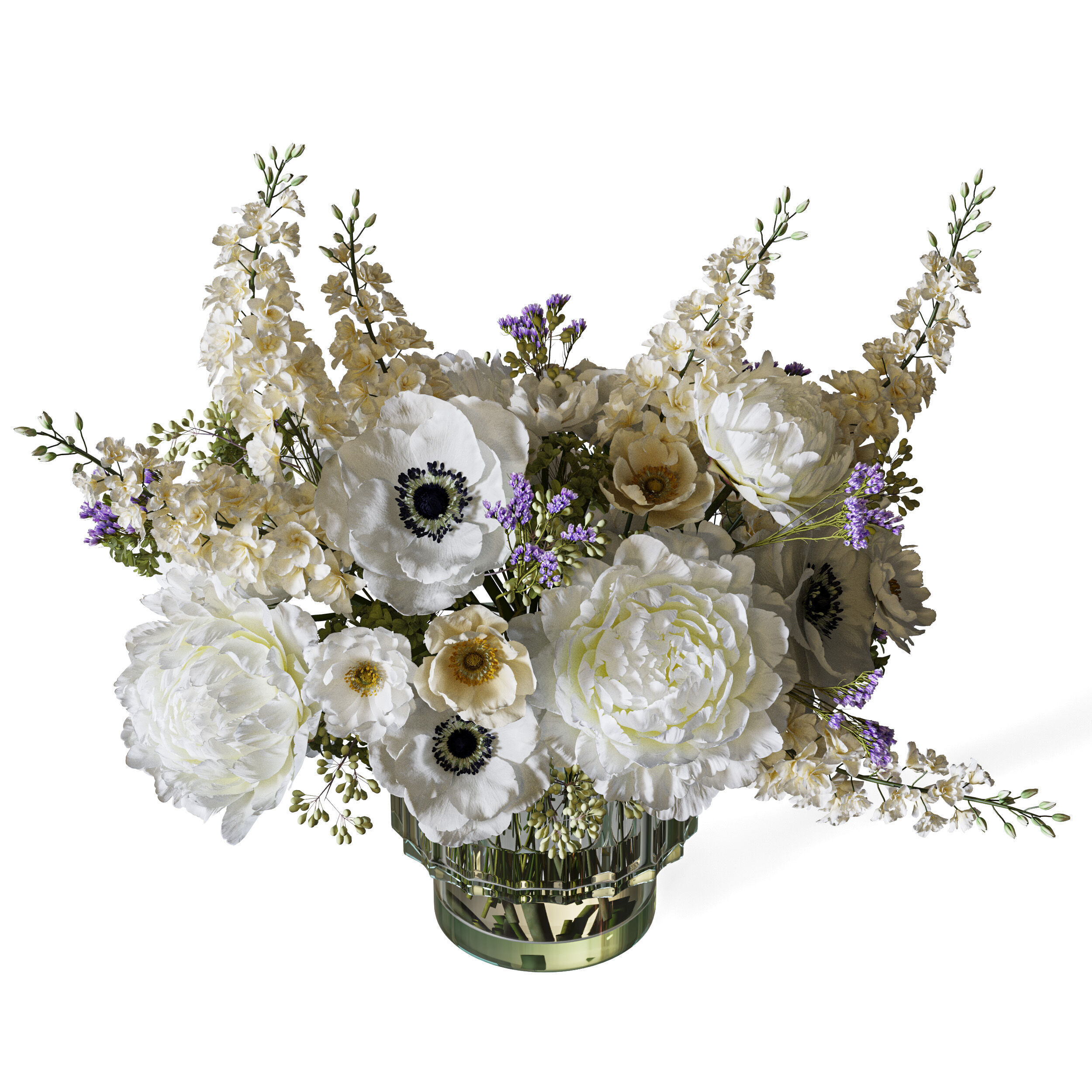 Flower Set 099 3D model_1