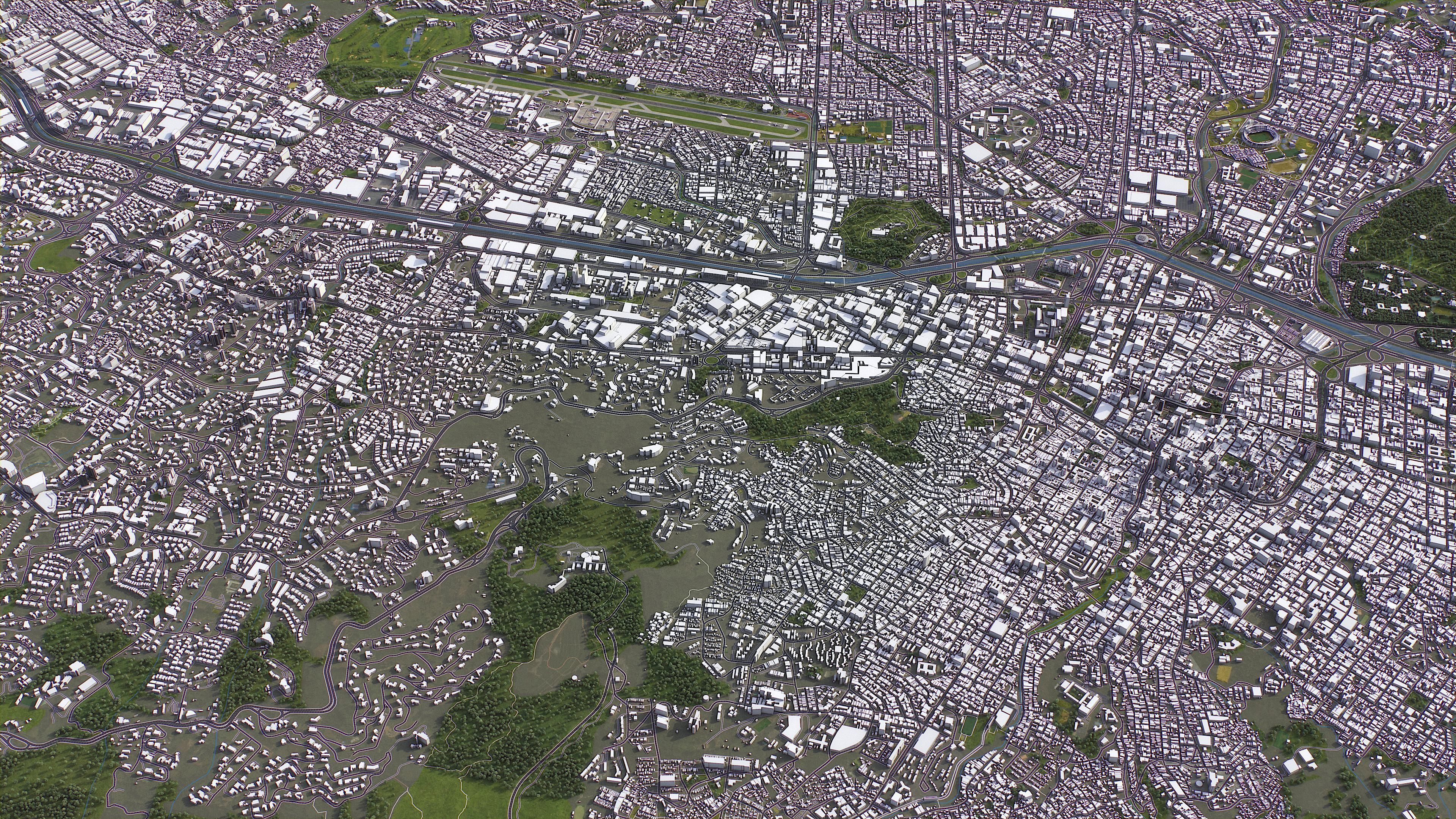 Medellin - Topography Terrain 3D City 3D Model Collection_14