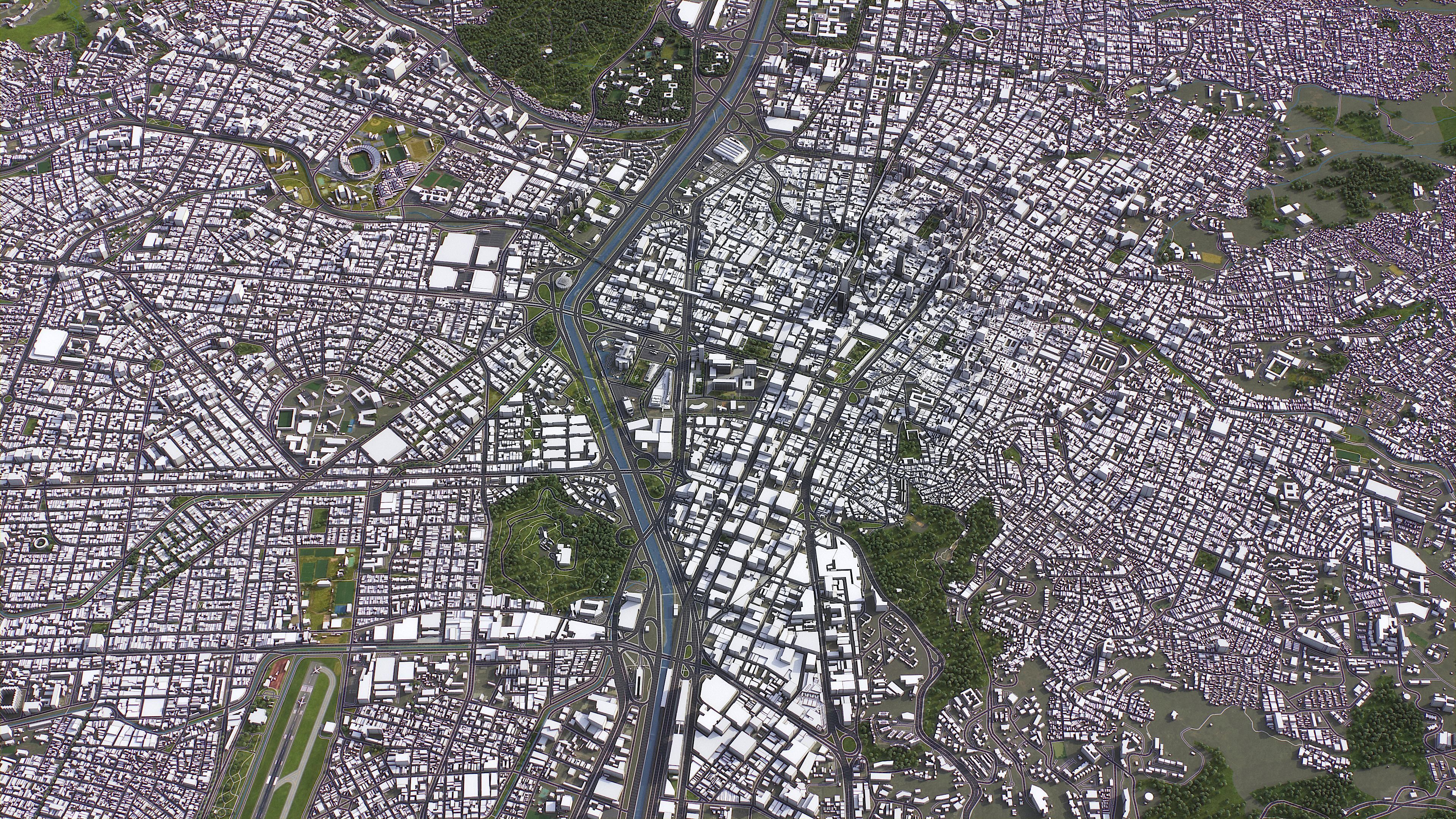 Medellin - Topography Terrain 3D City 3D Model Collection_2