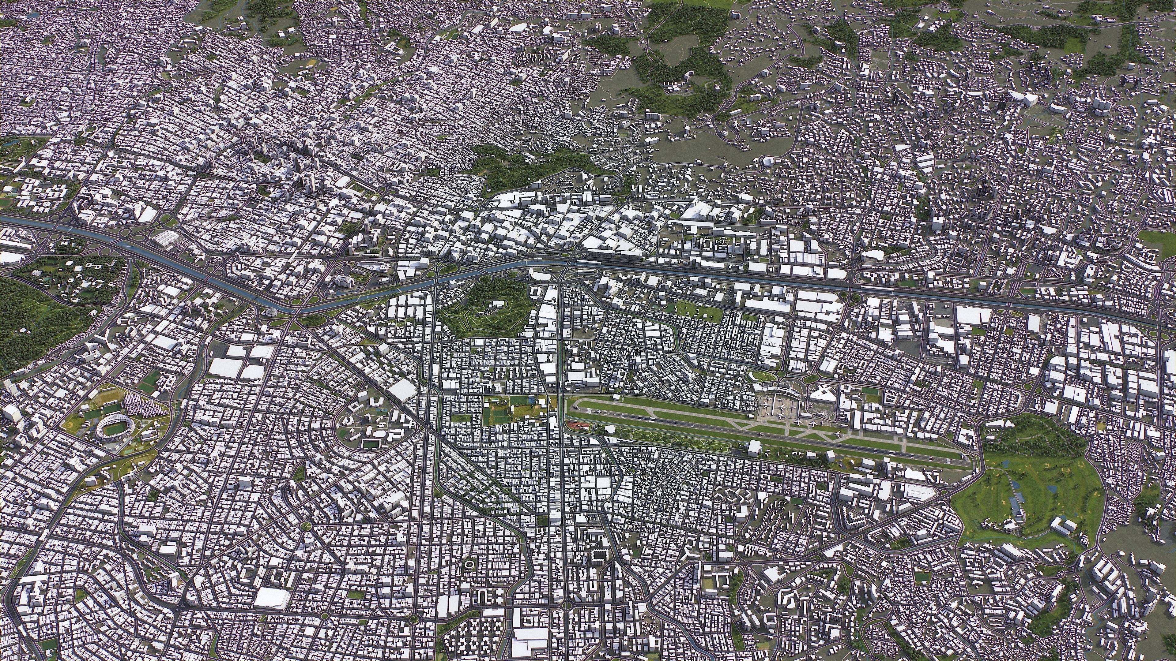 Medellin - Topography Terrain 3D City 3D Model Collection_6
