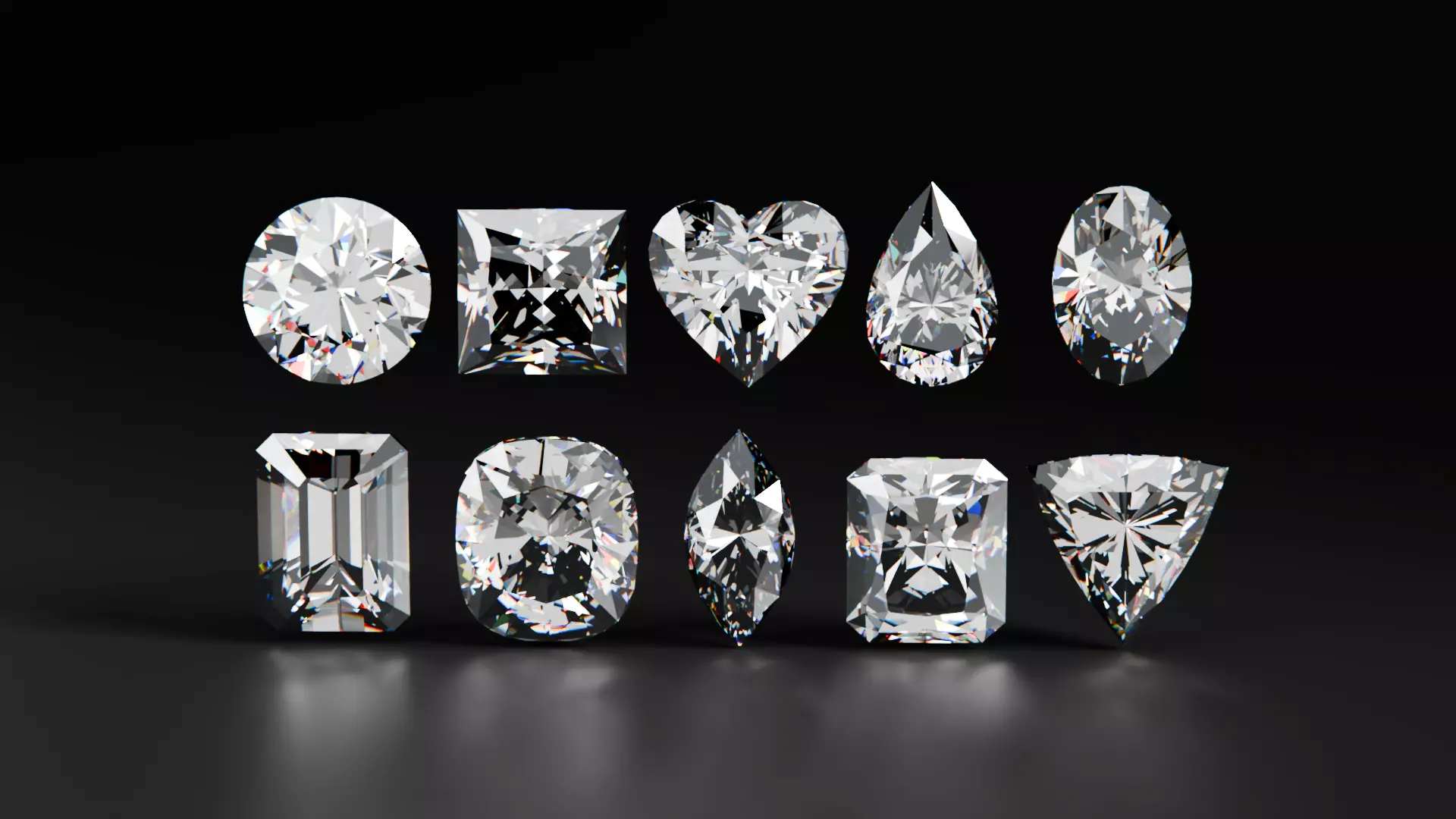 10 Diamond Cut Collection 3D model_0