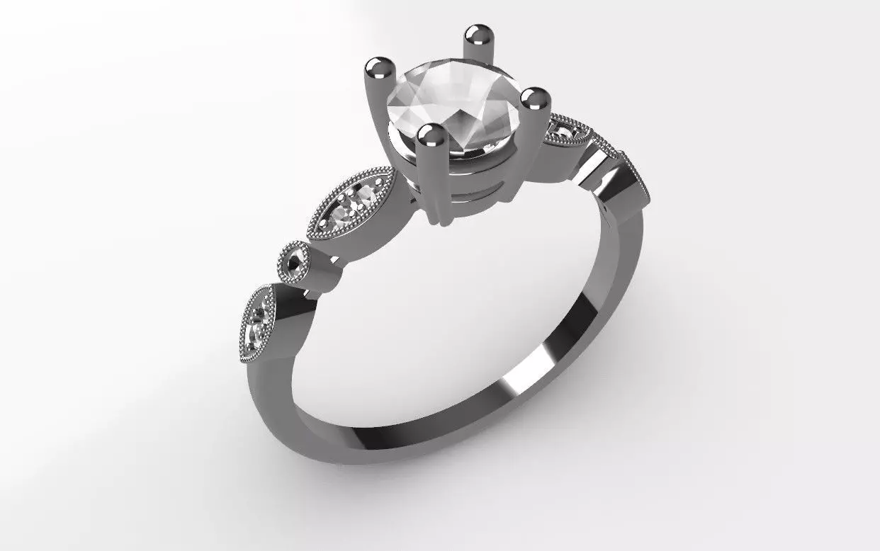 Engagement ring  3D print model_0