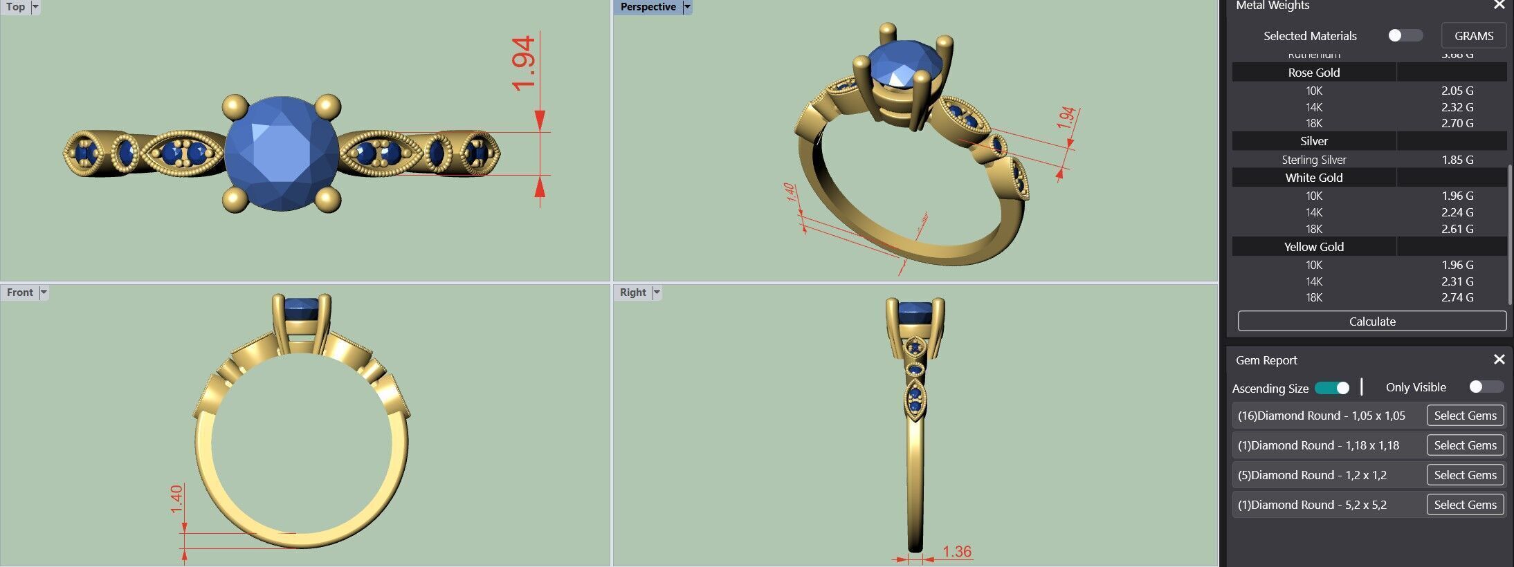 Engagement ring  3D print model_1