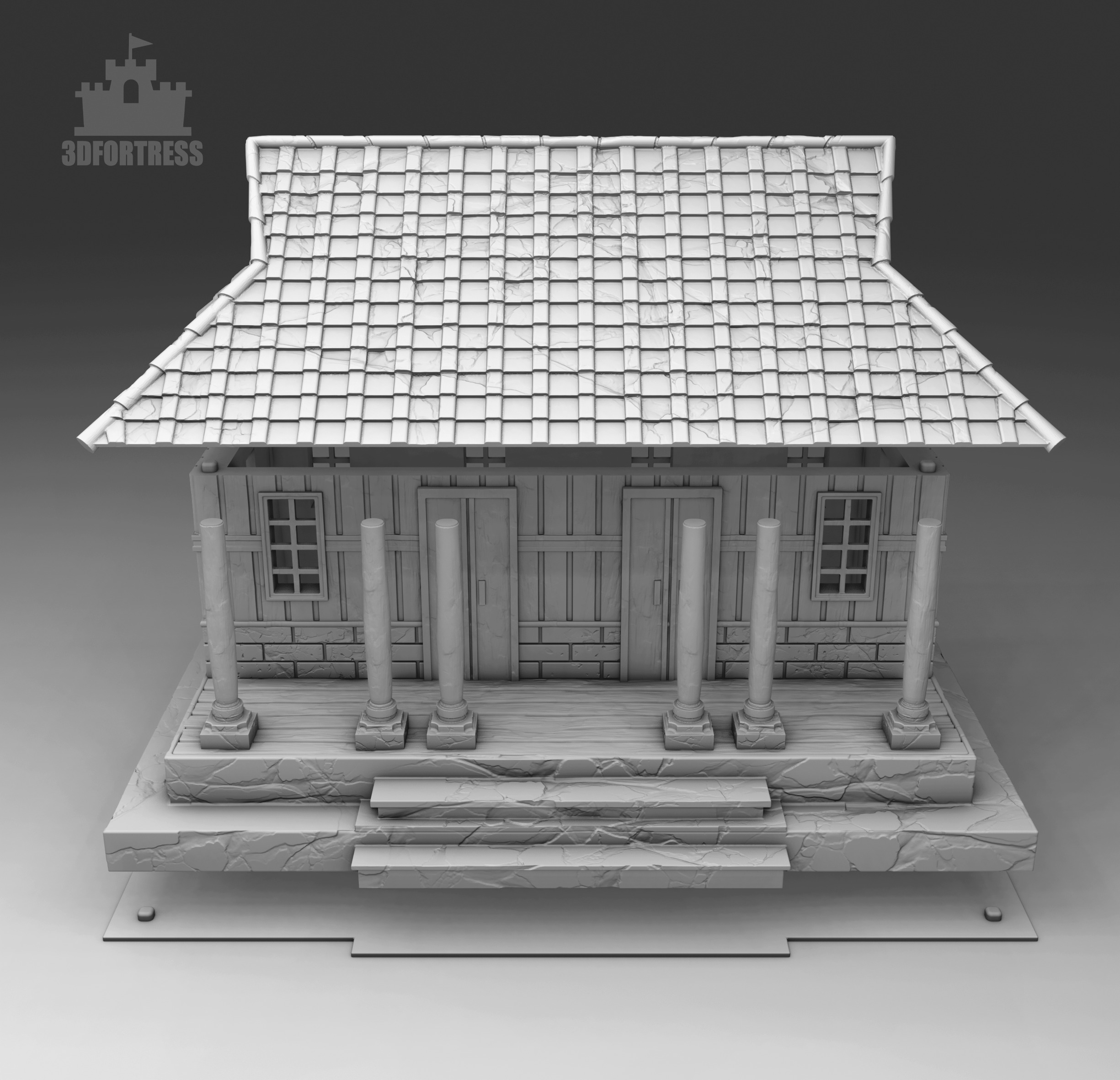 The long house 3D print model_1