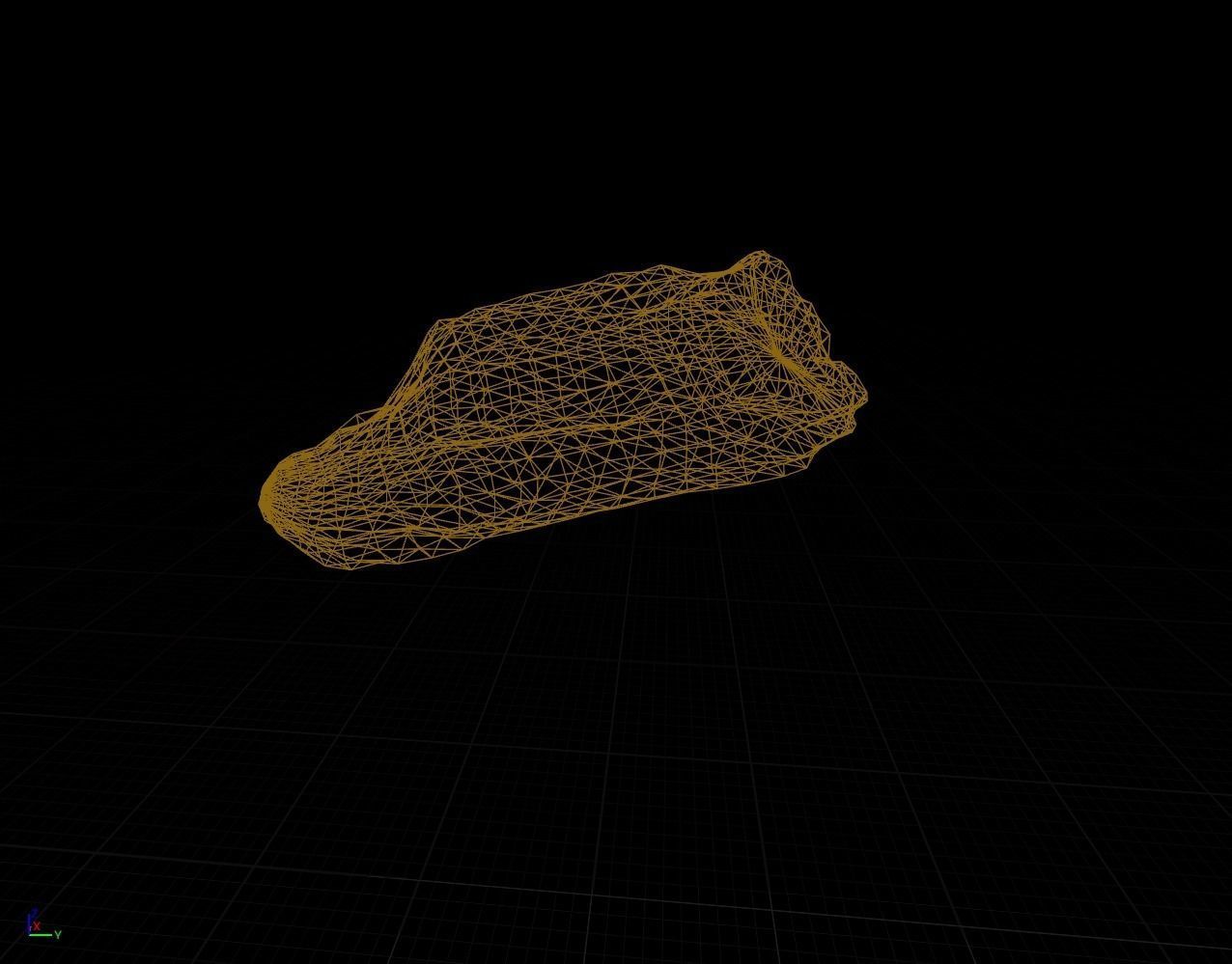 Low Poly Rock 2 Game Ready with Moss Low-poly 3D model_11