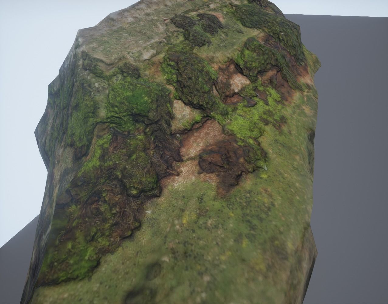 Low Poly Rock 2 Game Ready with Moss Low-poly 3D model_20
