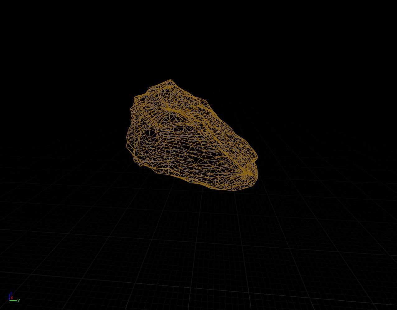 Low Poly Rock 2 Game Ready with Moss Low-poly 3D model_13