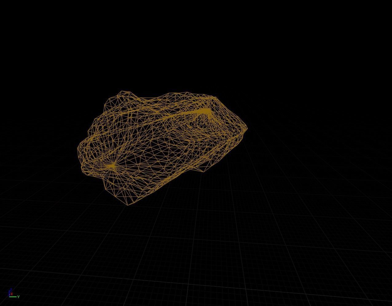 Low Poly Rock 2 Game Ready with Moss Low-poly 3D model_17